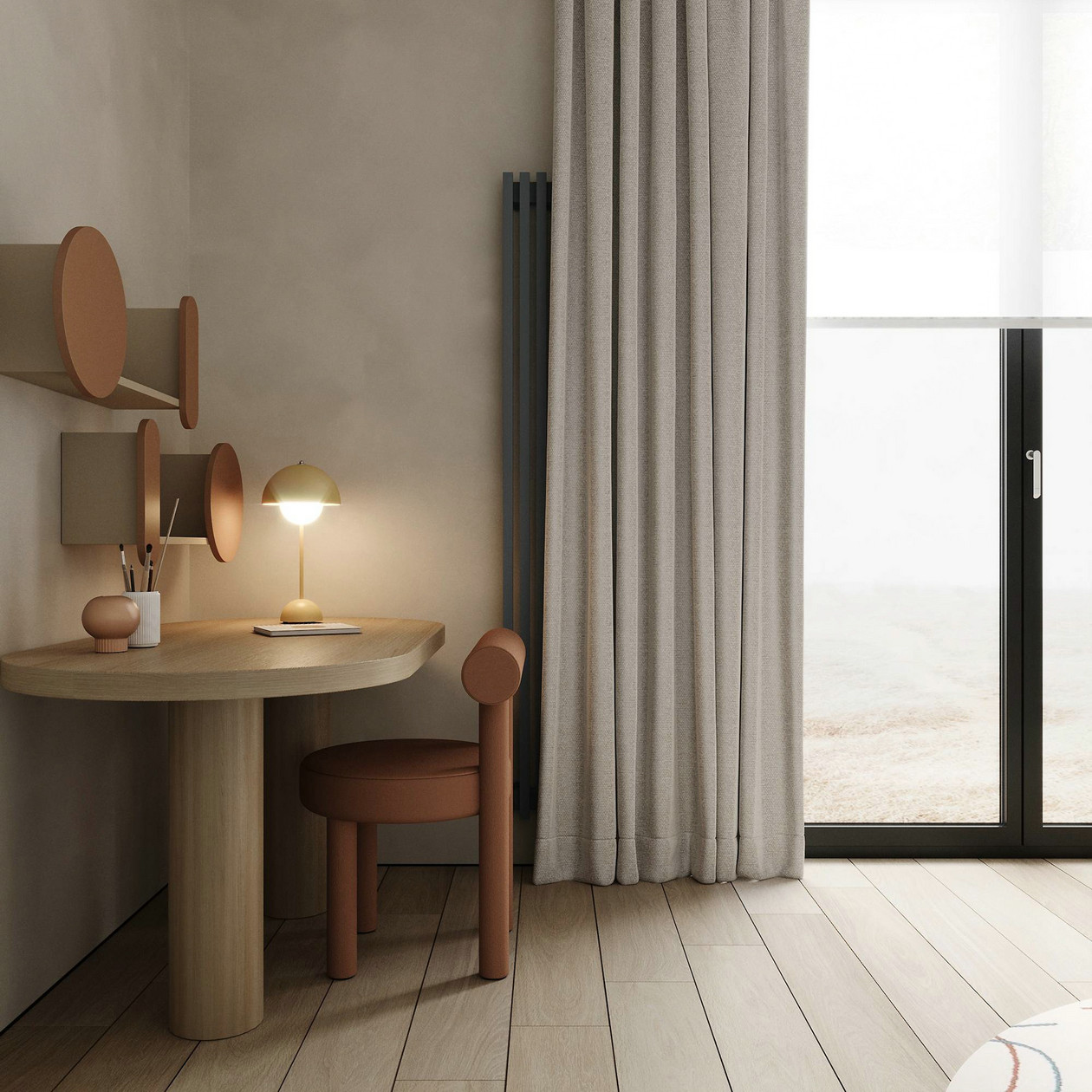 92㎡中性色系住宅设计丨暂无-12