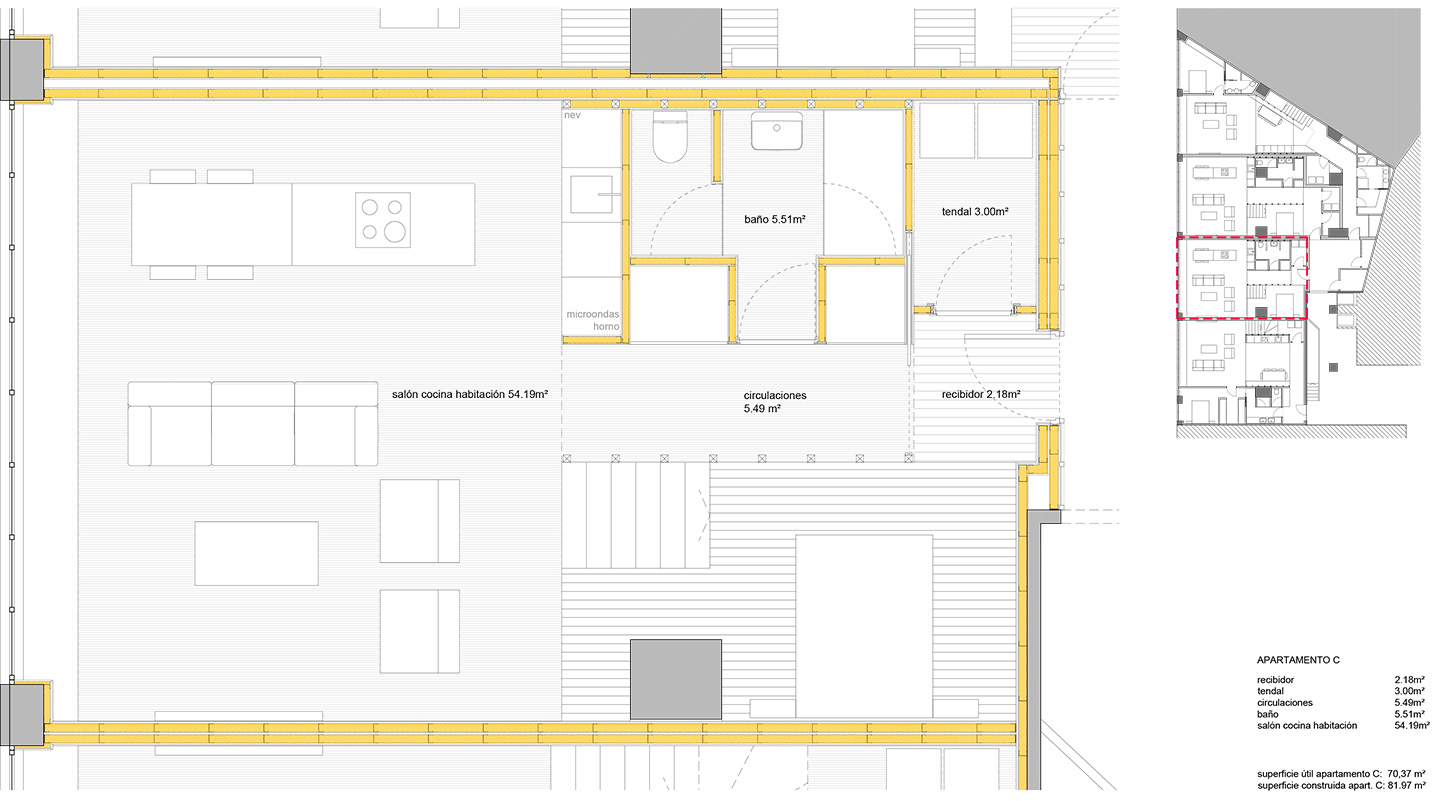 Santiago 公寓单元改造丨西班牙丨ansedequintans arquitectos-55