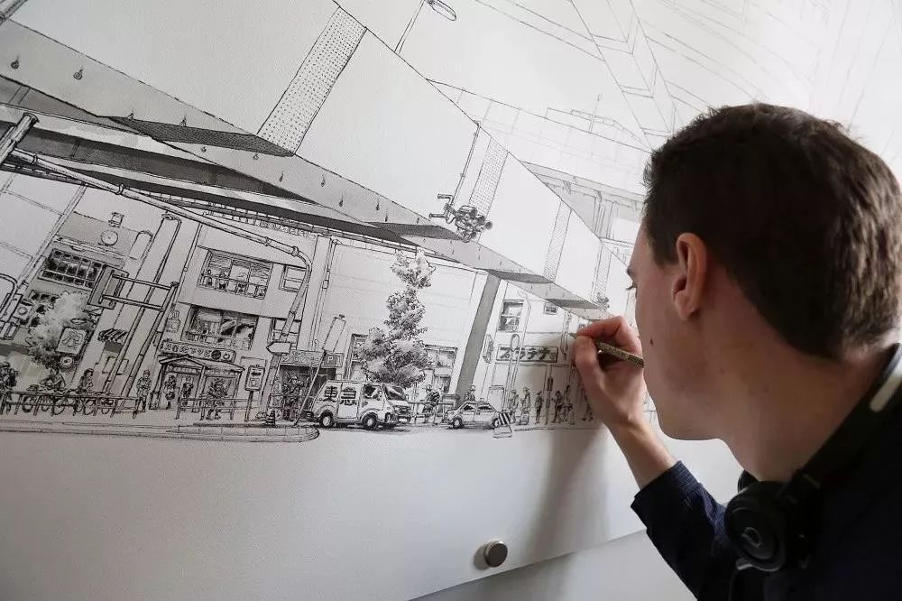 法国艺术家托马斯·达提格斯手绘中国全景建筑,细节震撼!-28