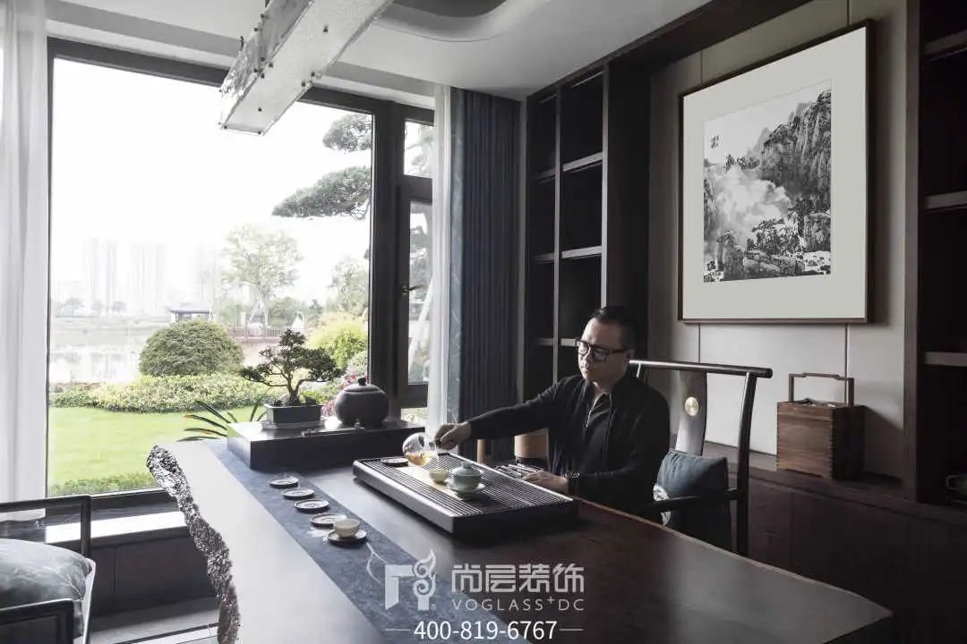 银湖花园×尚层别墅装饰｜杭州400㎡新中式别墅设计，由心生活-22