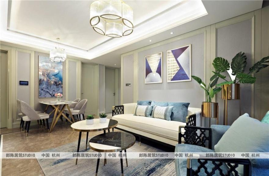 望湖别居 | 蓝调新中式,生活情调与自然气息完美融合-15