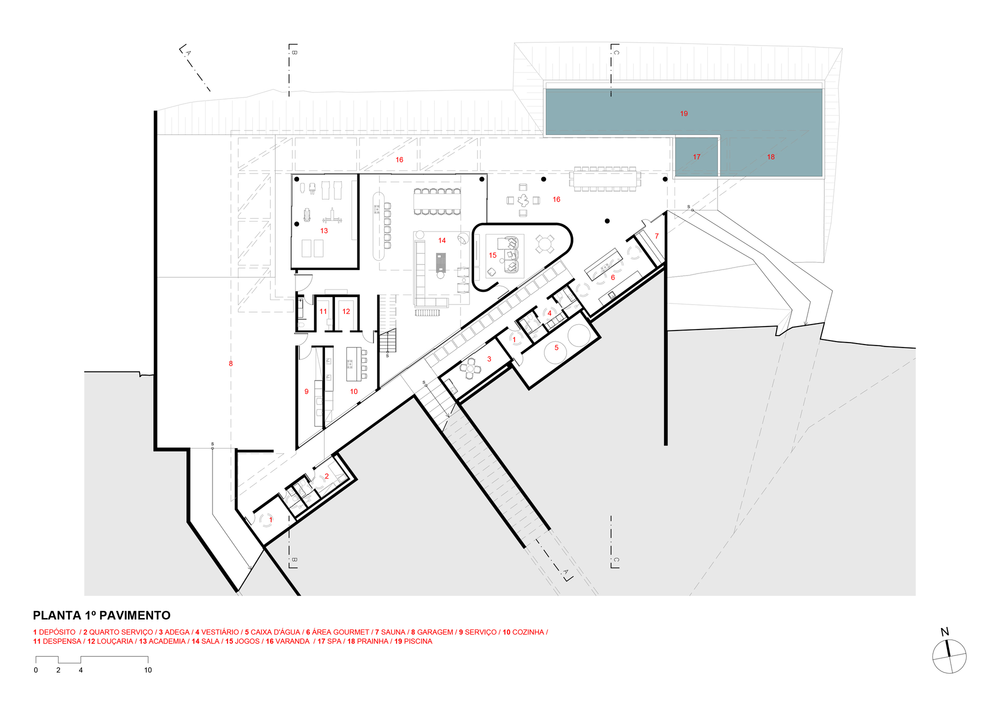 七巧板屋（注：Tangram 是七巧板，这里 Tangram House 按字面意思直译为七巧板屋，但结合具体场景可能有其他确切指向 ） 丨巴西丨TETRO Arquitetura-24