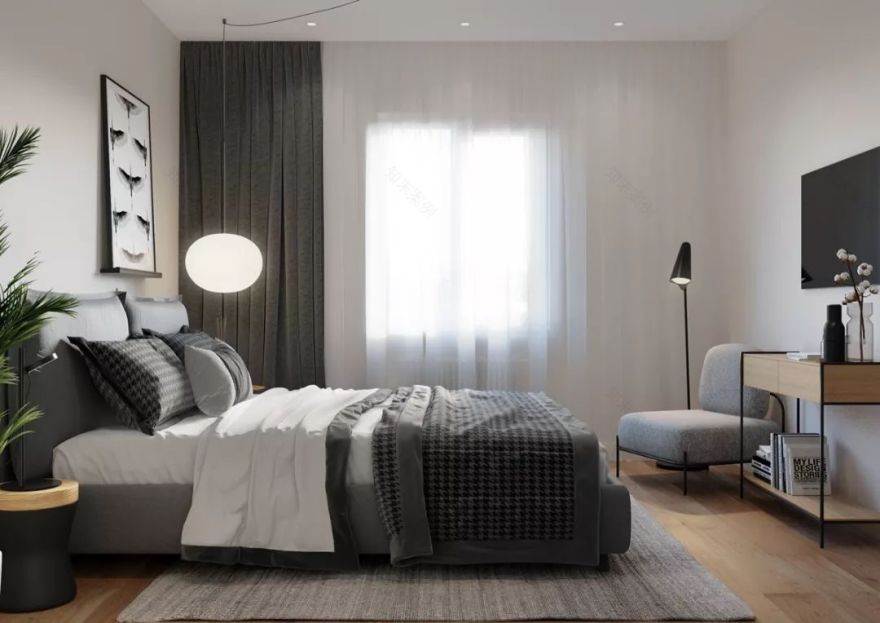 俄罗斯 114㎡清新北欧风家居,舒适实用设计-14