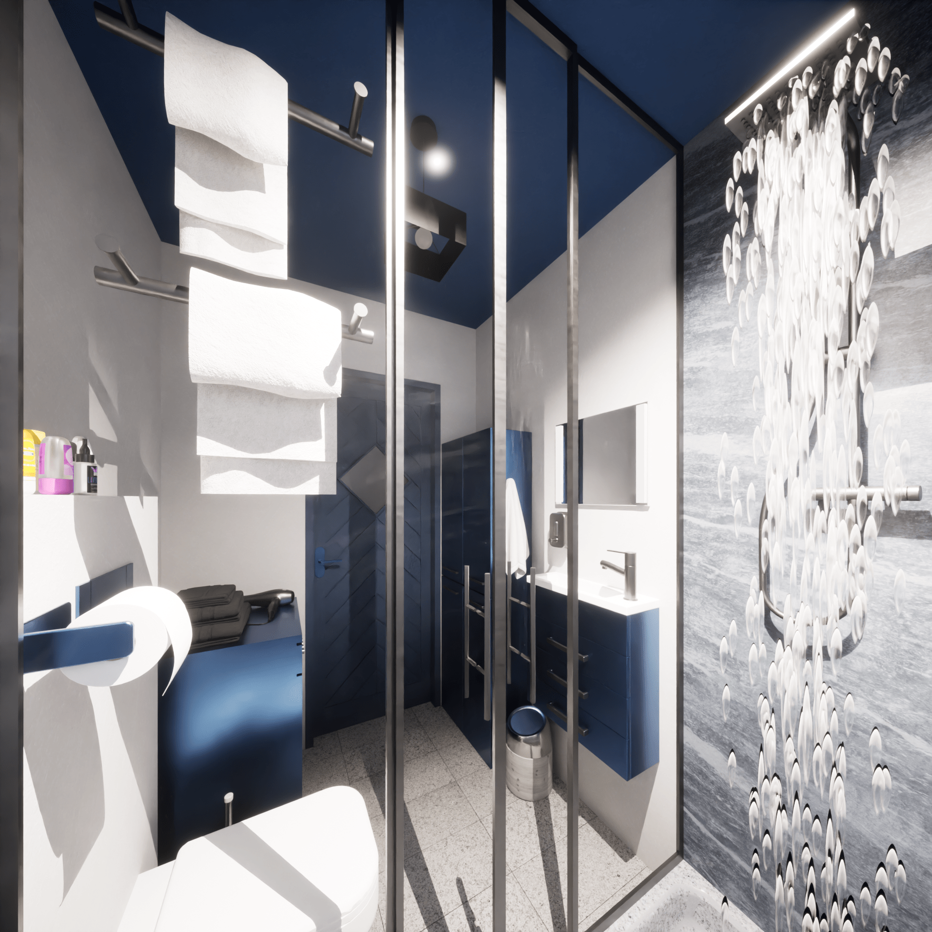 多功能室,客厅+厨房,浴室-30