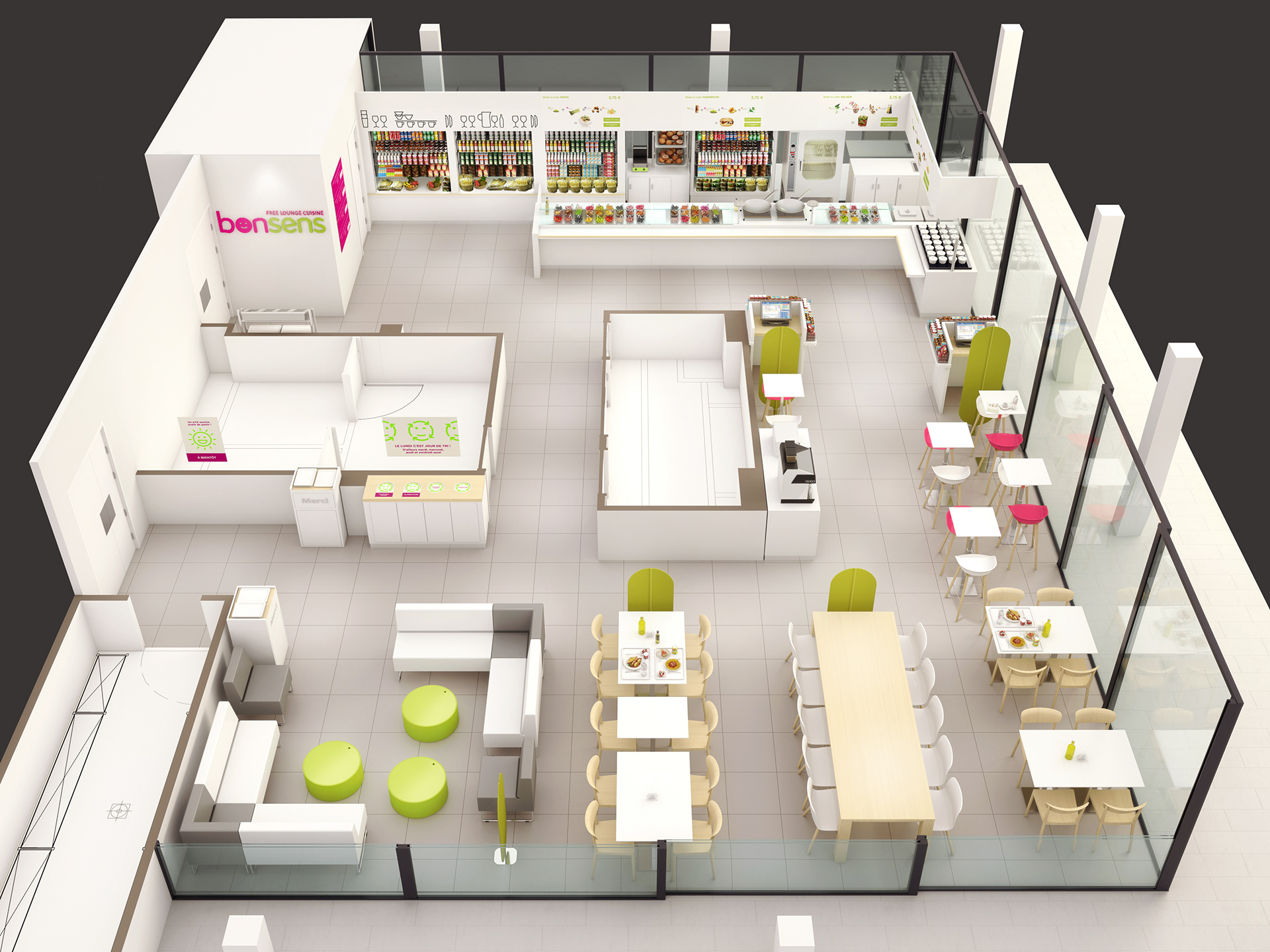 Restaurant Axonometric Studies - 3D Plans (Archive)-15