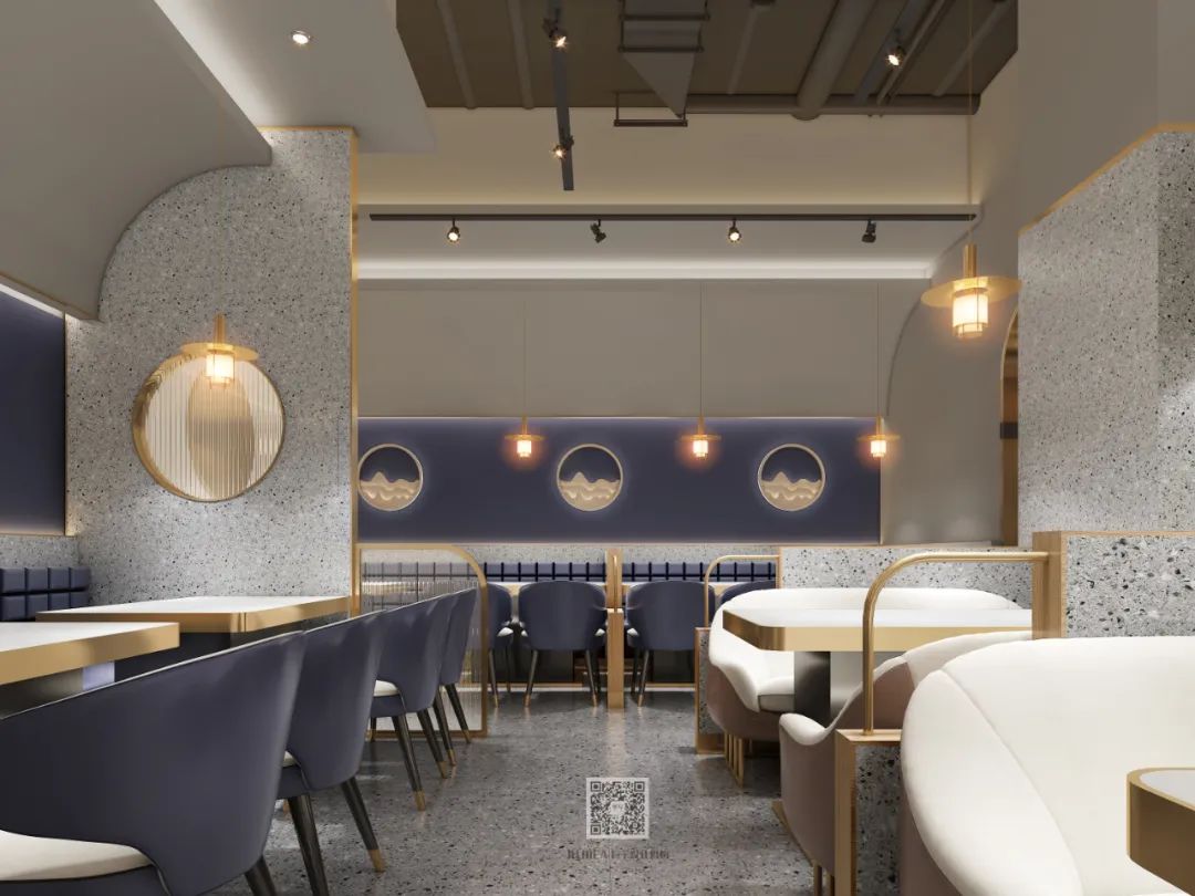 弧形搭建尚卡罗牛排空间秩序——漳州旗舰店设计-25