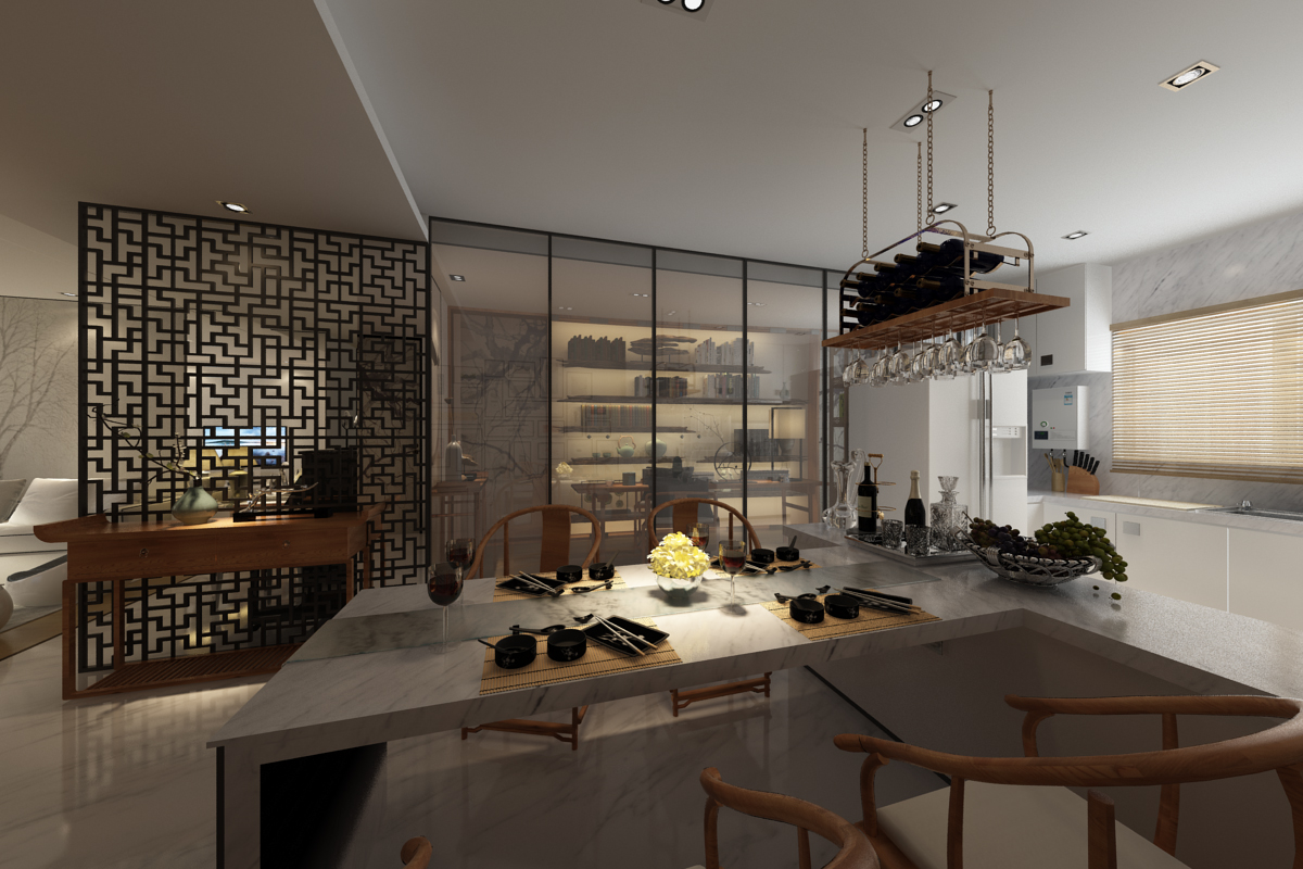 新中式 中式古典 奢华家装别墅样板房-11-6