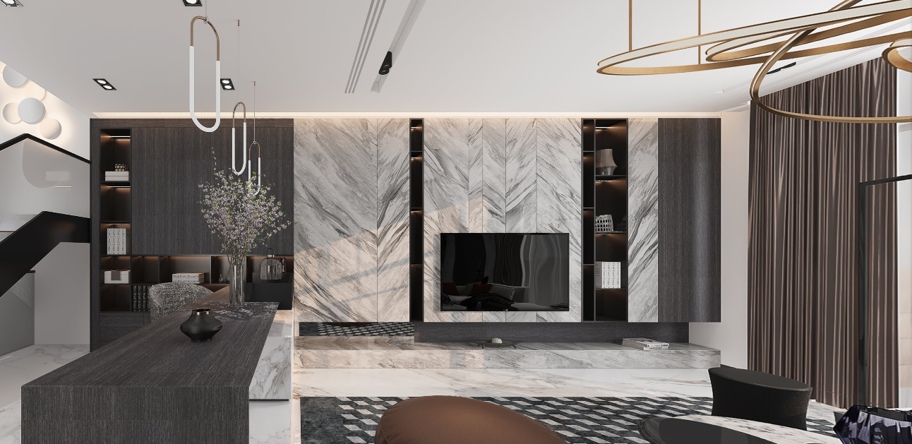 黑白灰极简摩登主义别墅住宅-1