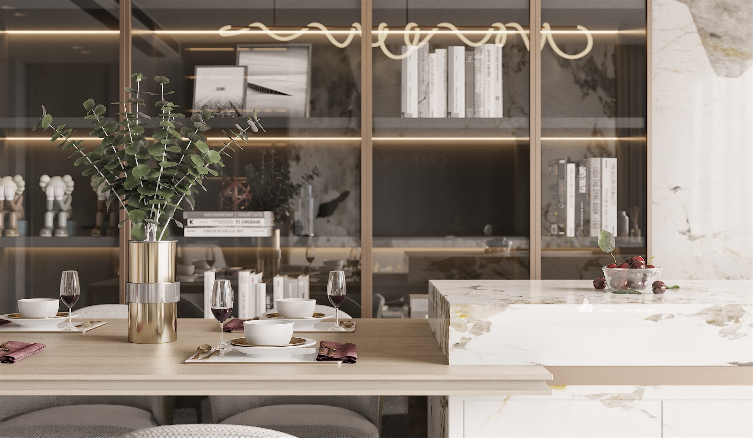 现代简约客餐厅设计案例-61