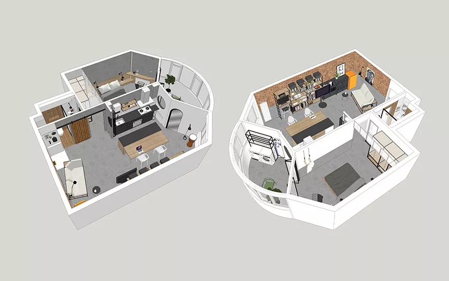 50㎡小户型逆袭，工业风酷炫变装-4