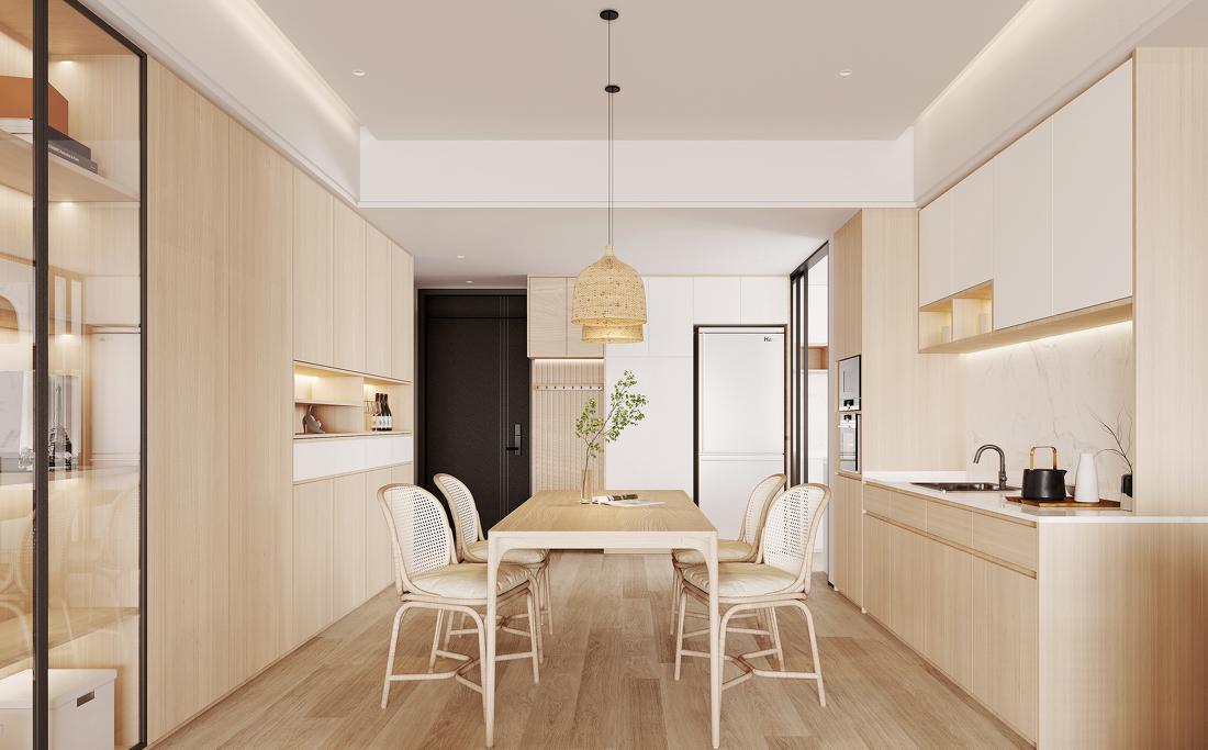 日式原木风温润住宅-11