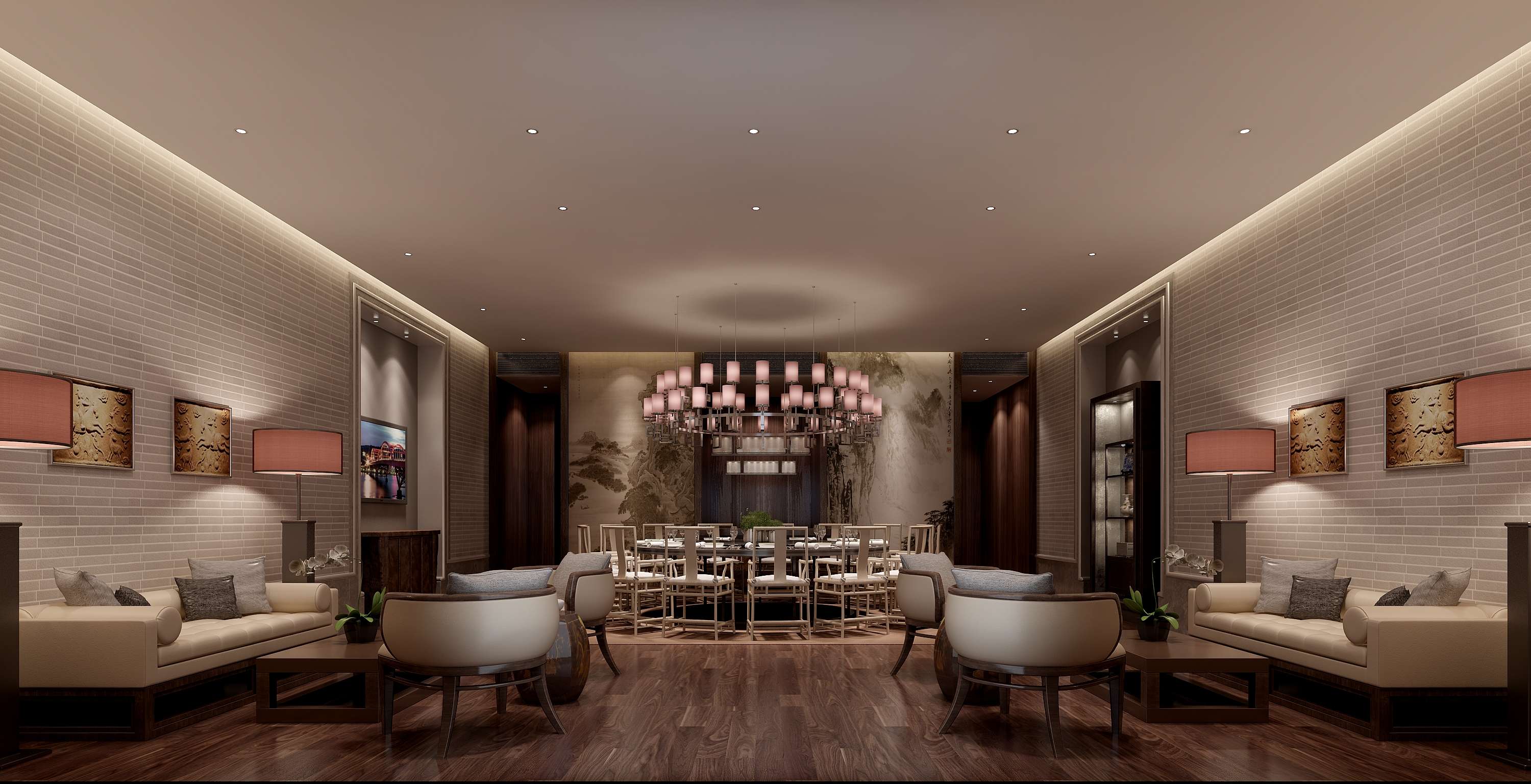 新中式风格奢华酒店餐厅 会所包房 包厢 包间 高清效果-3-28