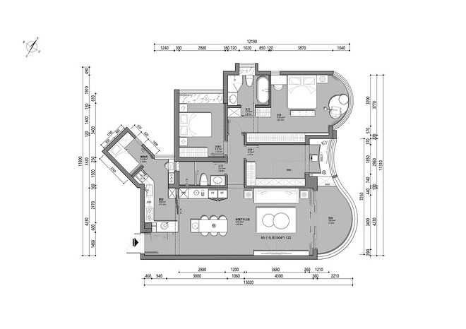 80万元三居140平米装修案例·轻法式奶油风江景平层旧房改造丨中国广州-15