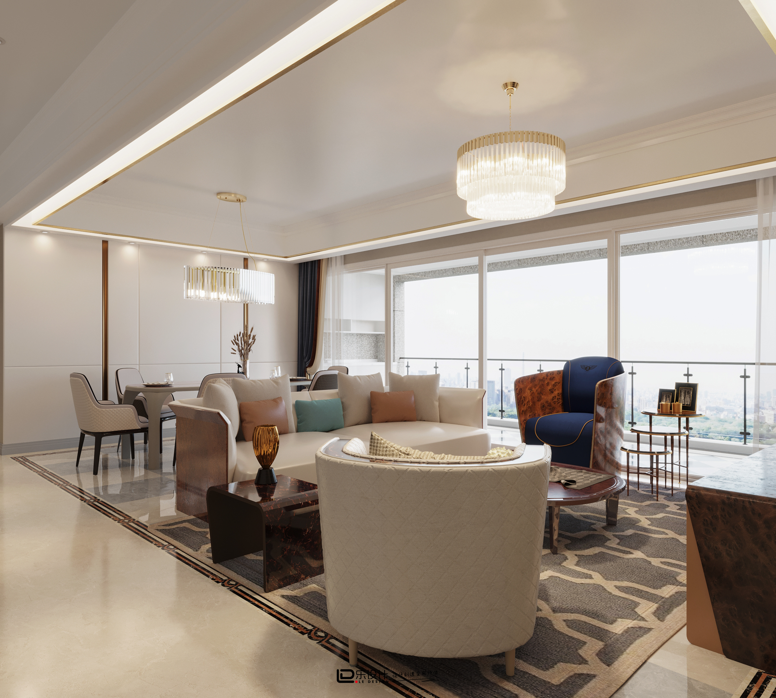 滨江金茂府 188㎡ 现代轻奢设计丨中国杭州丨LD 设计-1