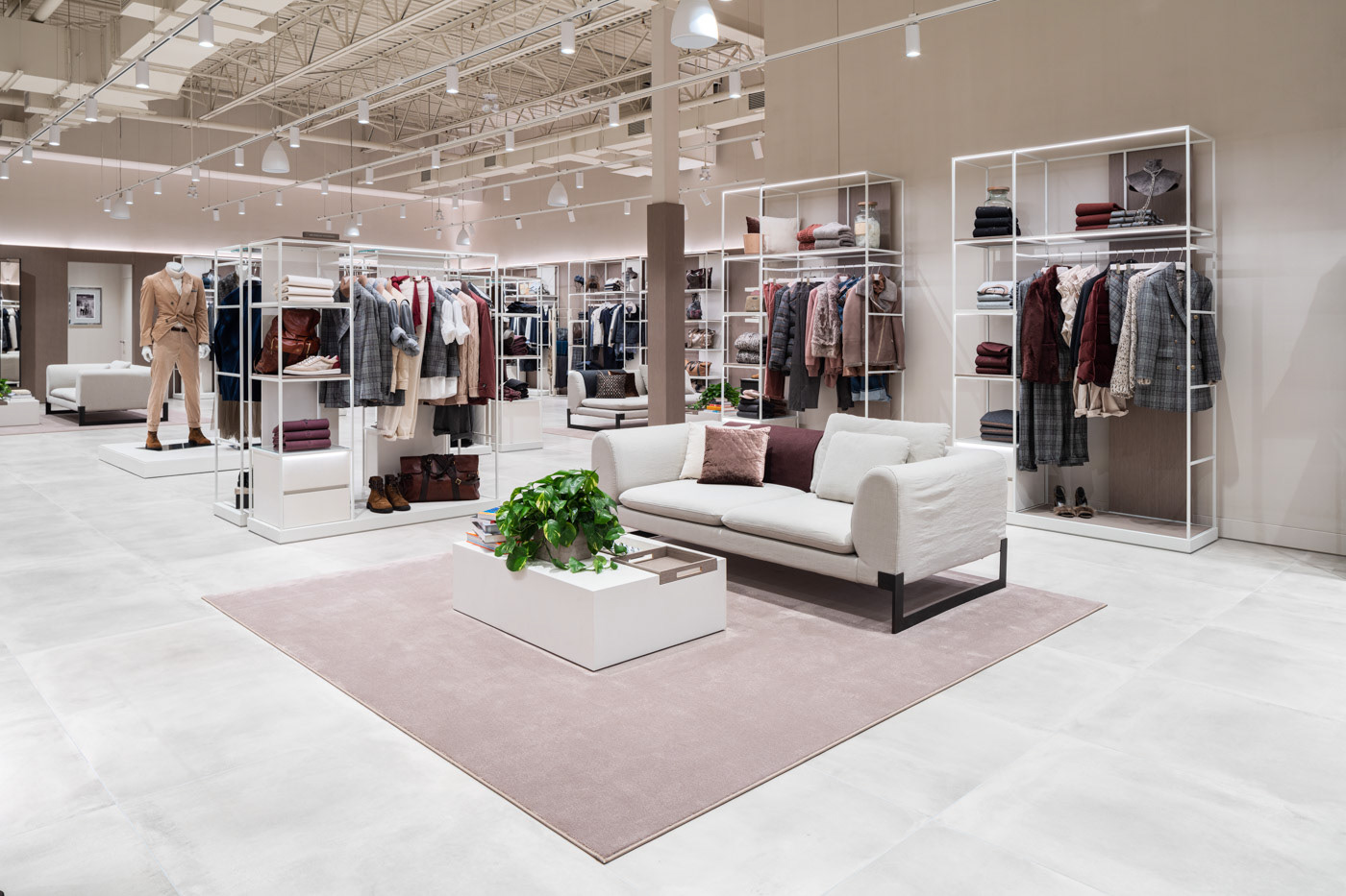Minimalist Clothing Store Interior Design with Modular Display System-16