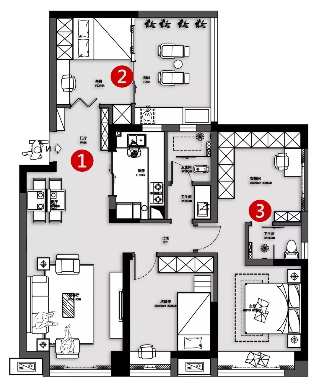 98 平米北欧轻奢极简风，自然舒适又高档-5