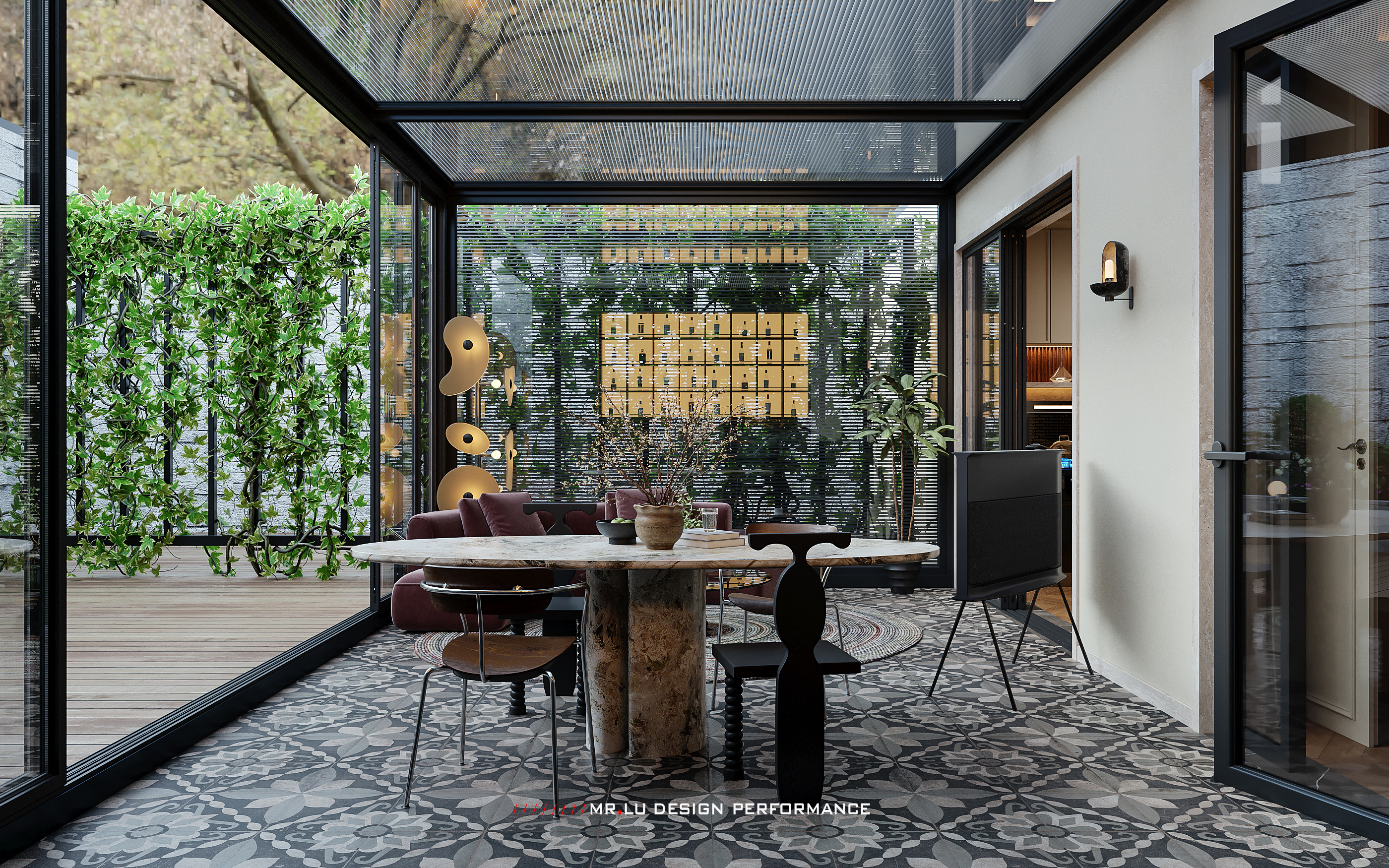 40㎡现代复古风格效果图表现-1