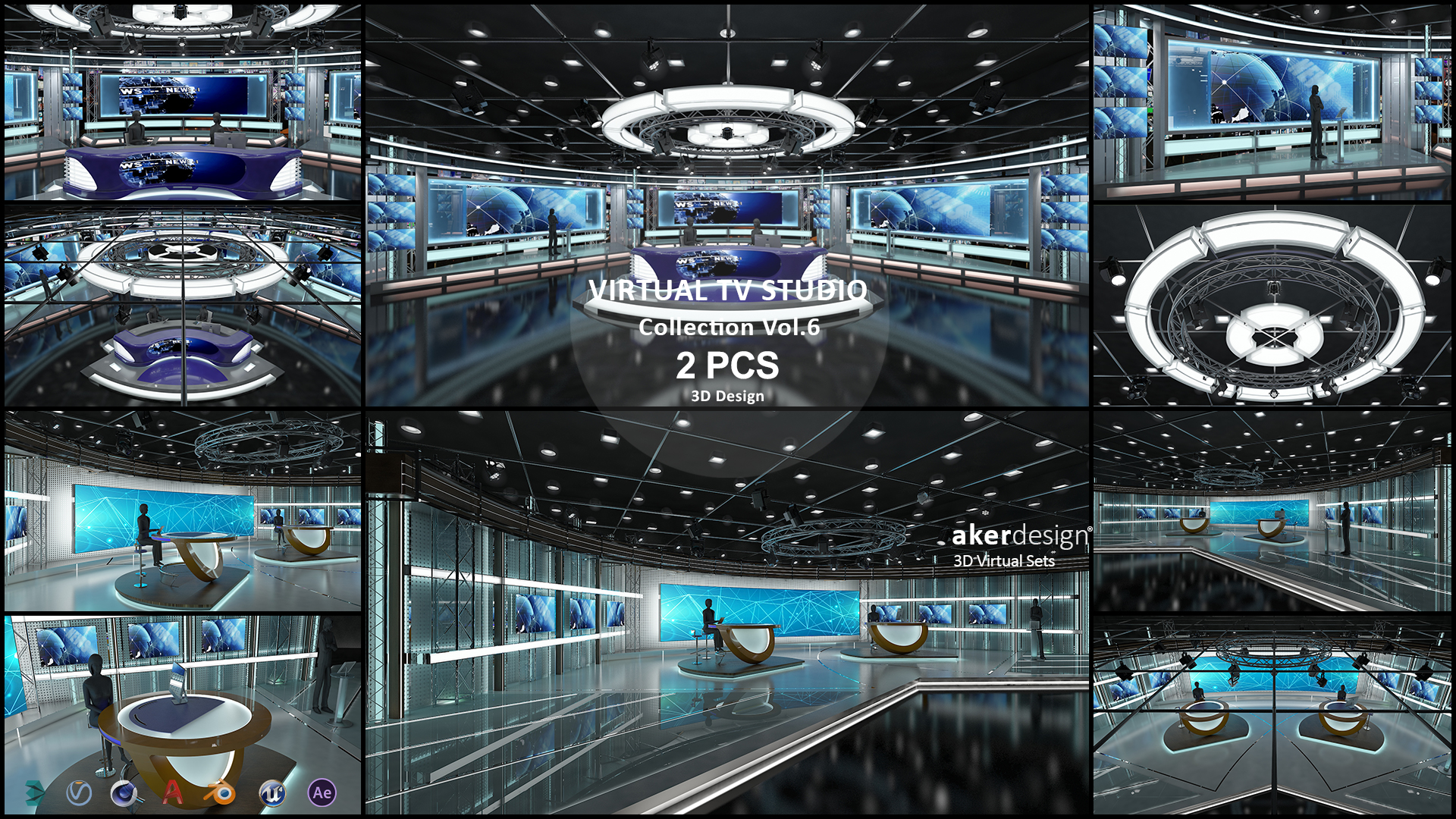 电视演播室布景集 13-2