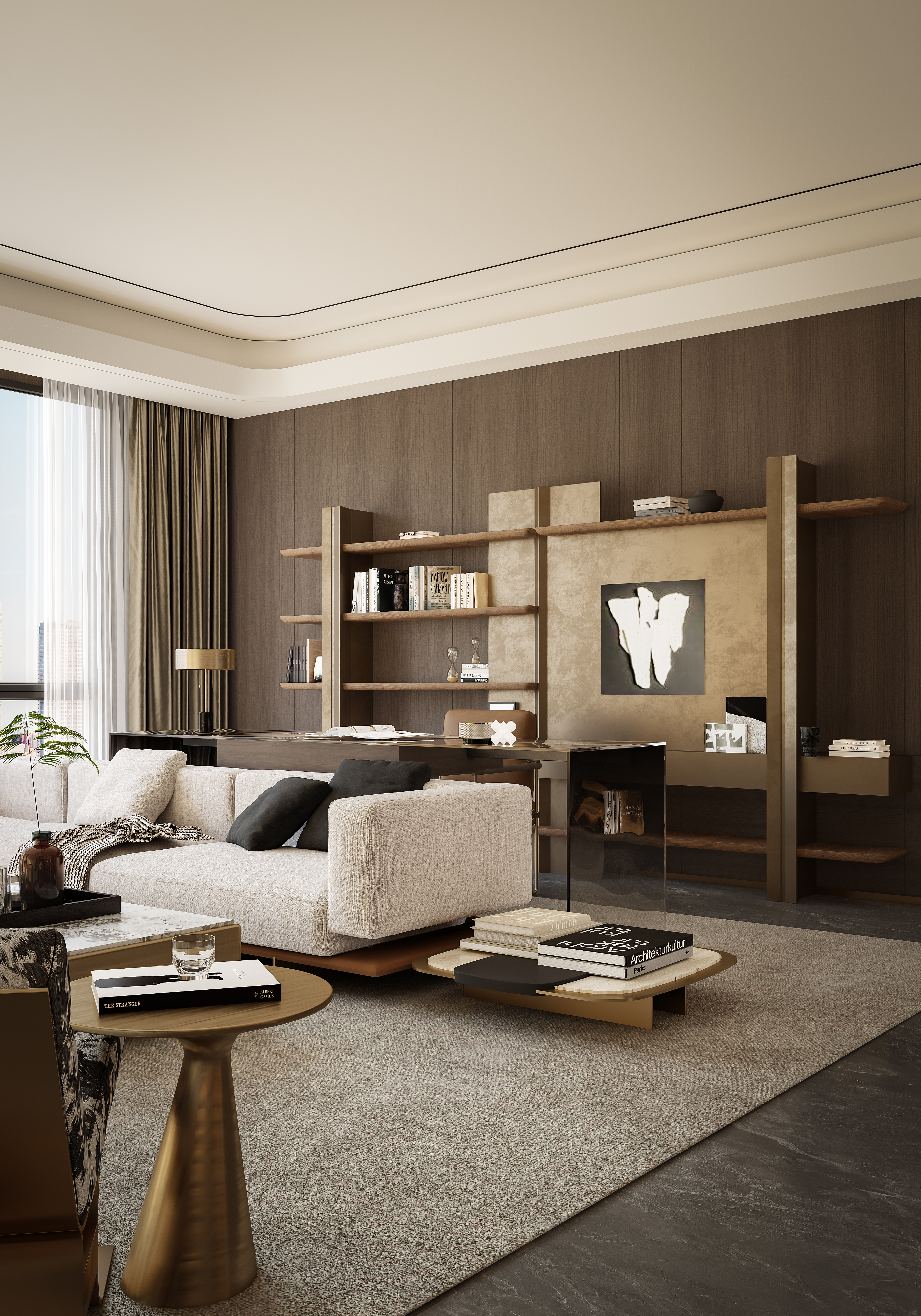 平层住宅的静谧氛围感 CR渲染案例分享-10