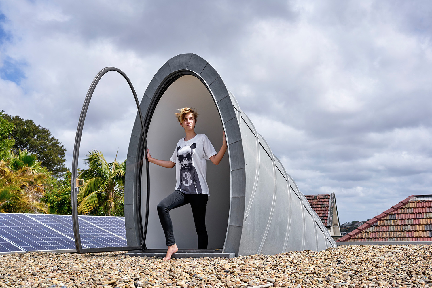 岩石与书的共生,悉尼港边的六度分隔度住宅(The Books House)-41