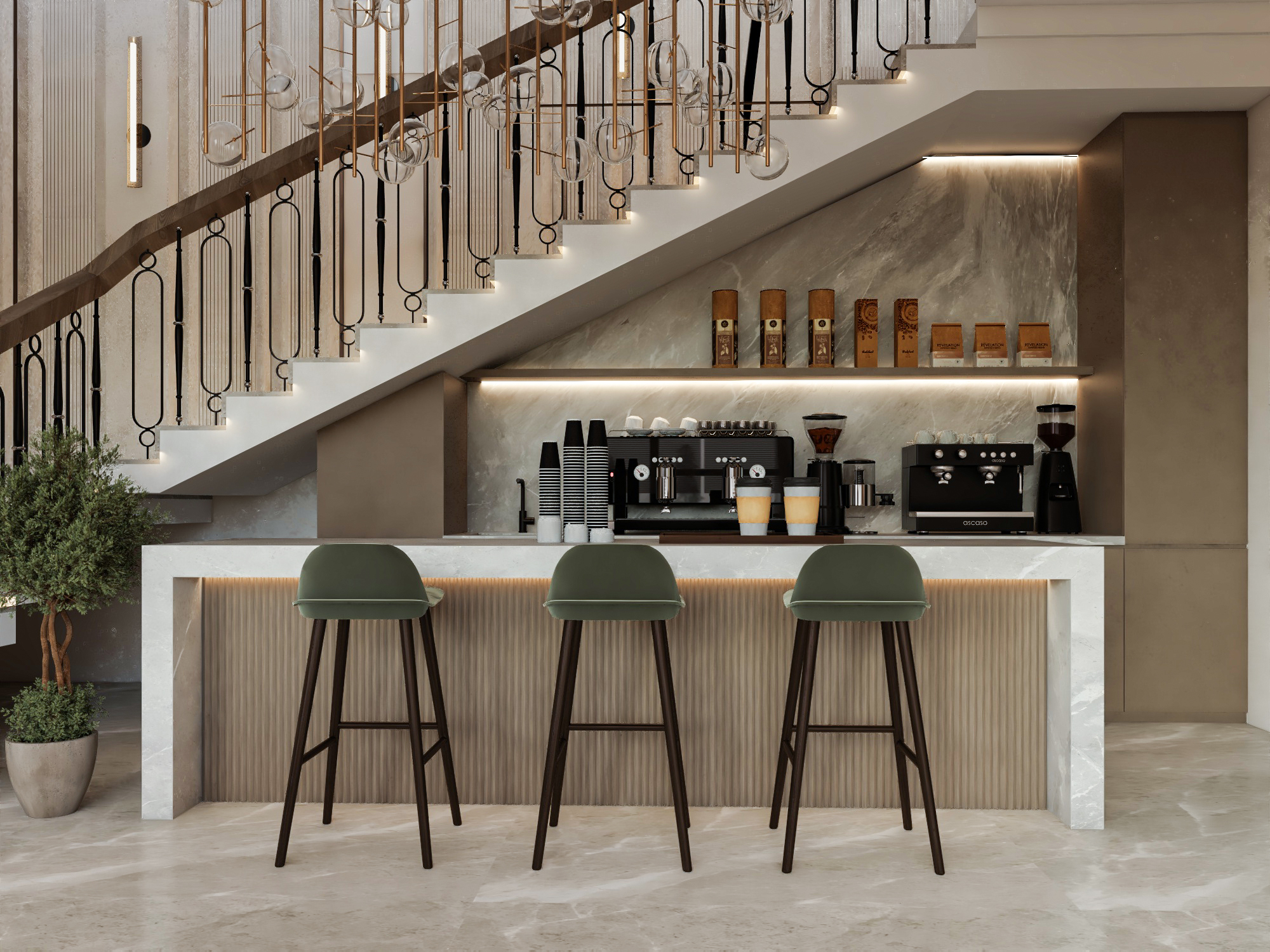 沙特阿拉伯主厅室内设计项目丨ARWA ALHAMDI DESIGN-11