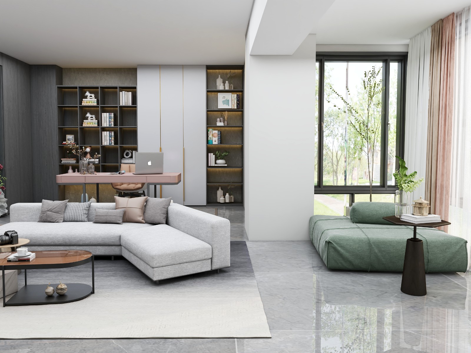 慈溪云顶木作餐厅客厅设计-5