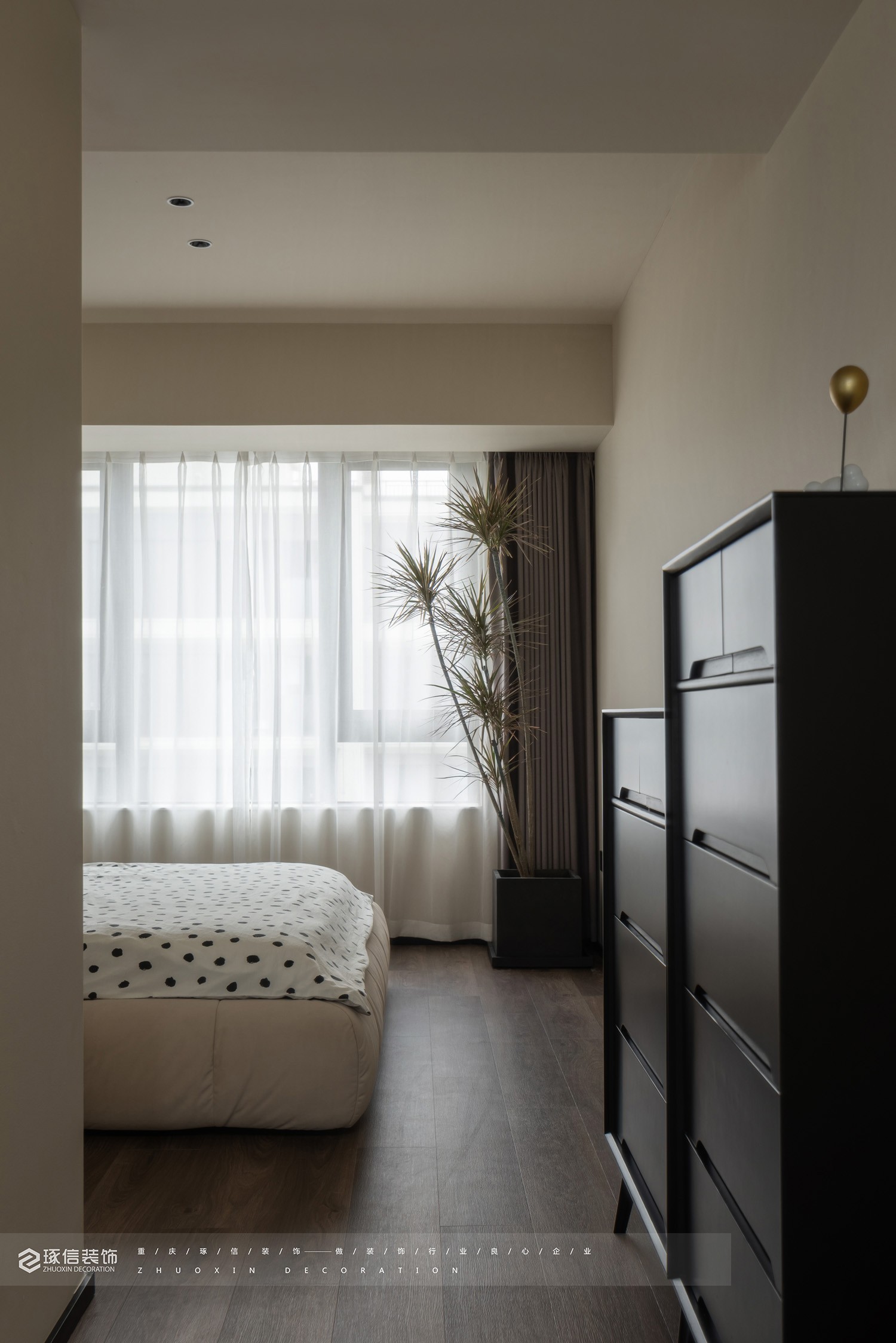 110 平简约现代风舒适空间丨琢信装饰-27