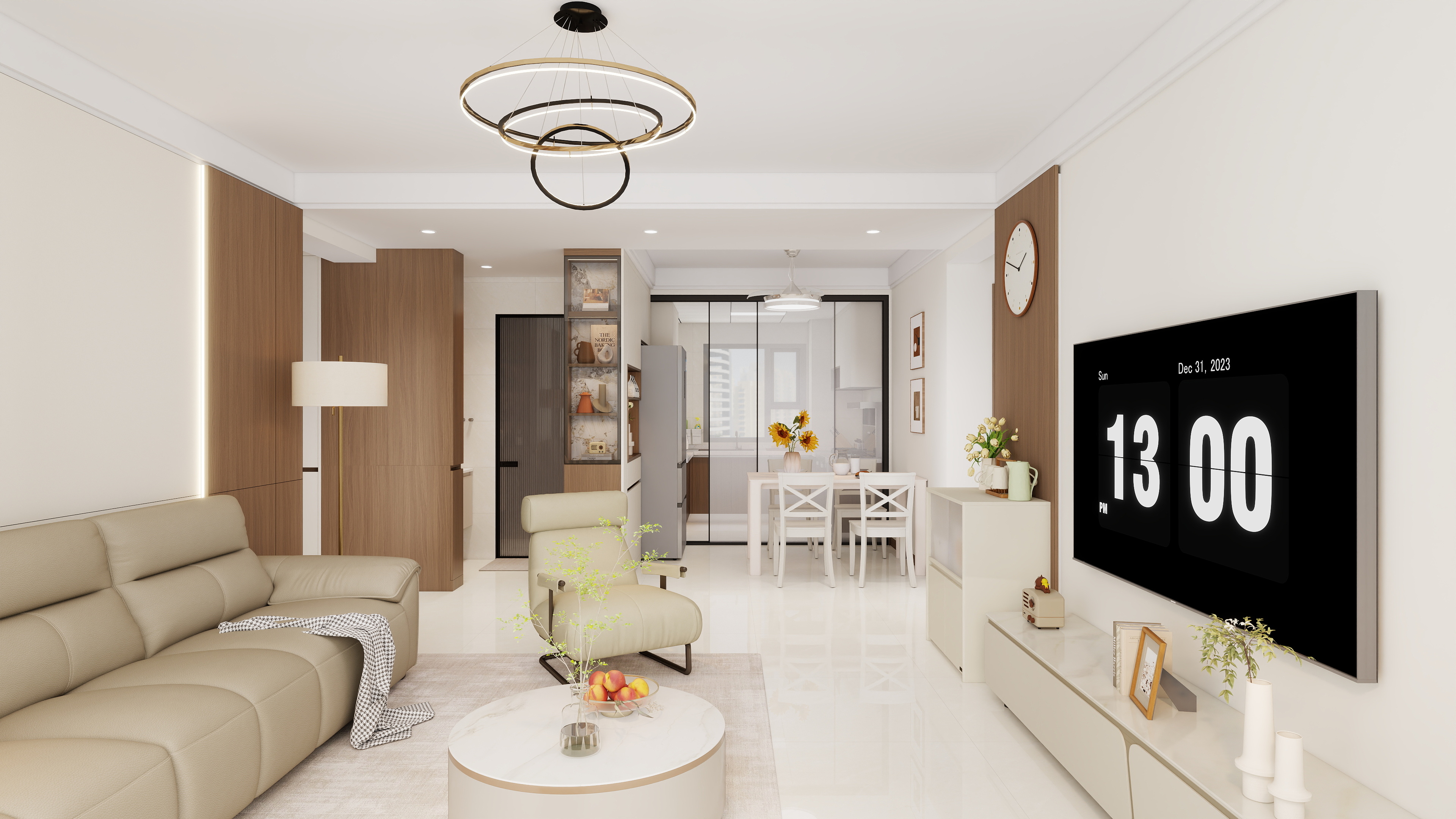 现代风格：原木和白色的融合之家-10