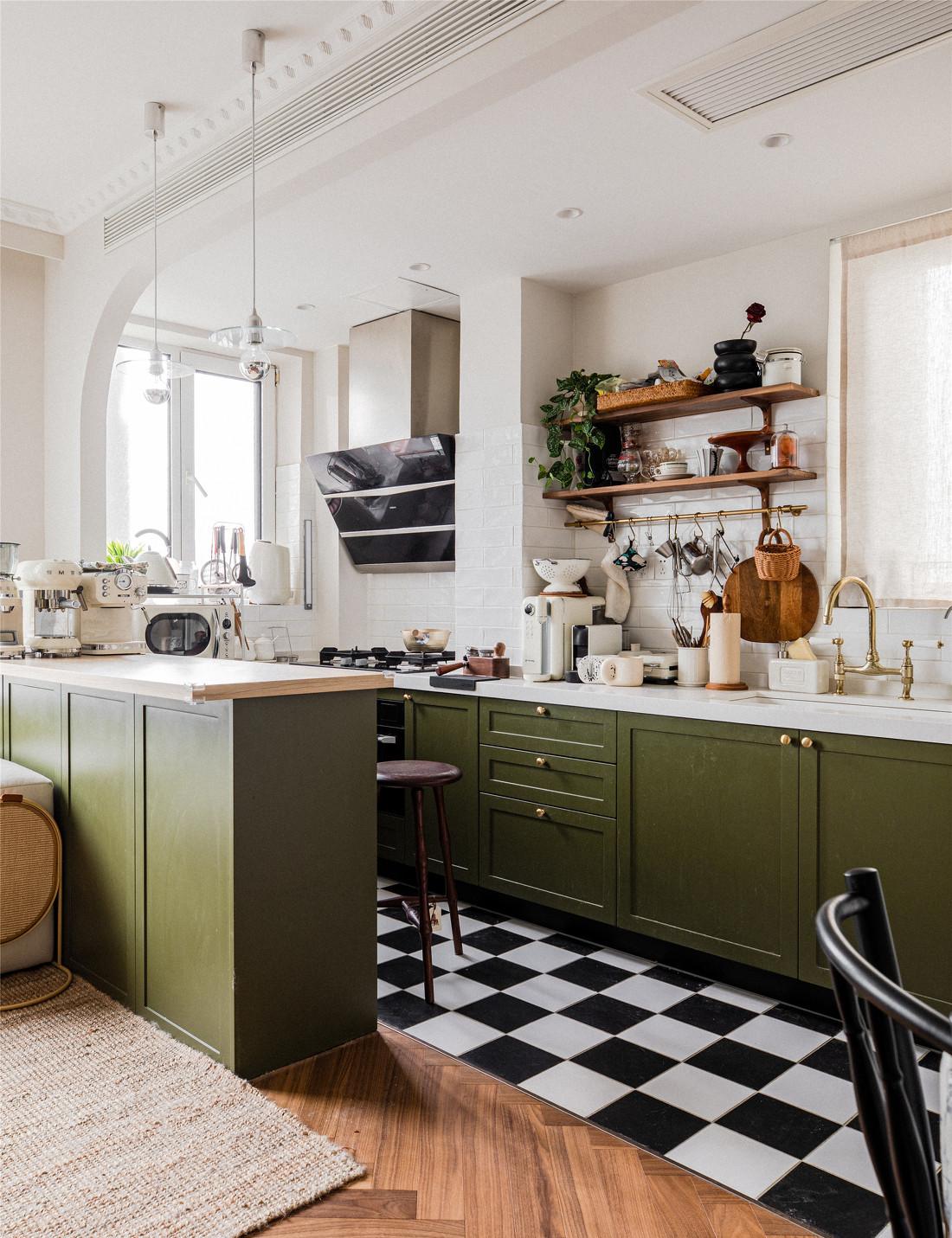 复古绿调优雅独居-16