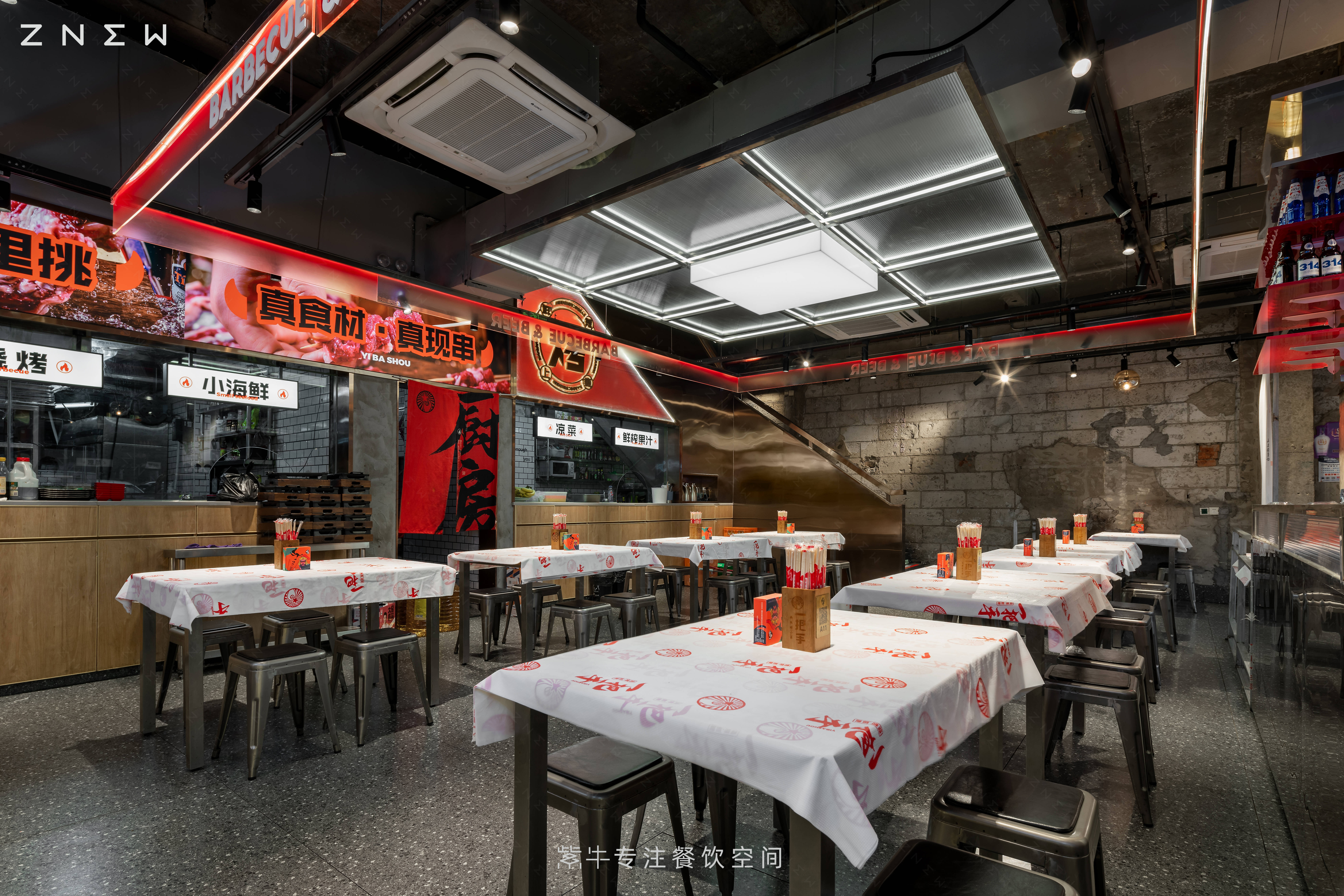 一把手烧烤（南昌店）丨中国南昌丨紫牛餐饮空间设计-11
