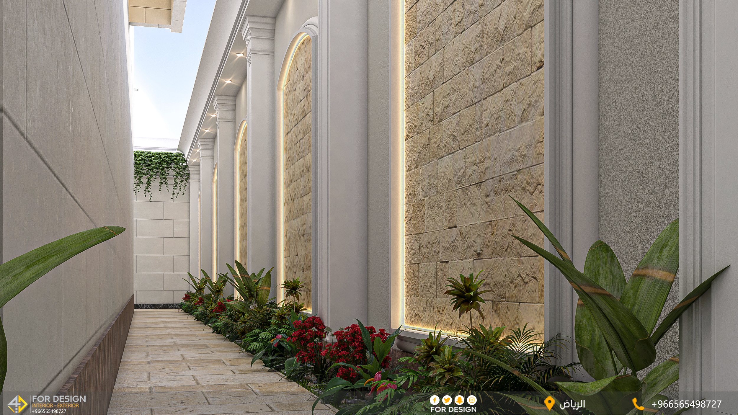 Villa landscape ( Backyard design ) ,in KSA-8