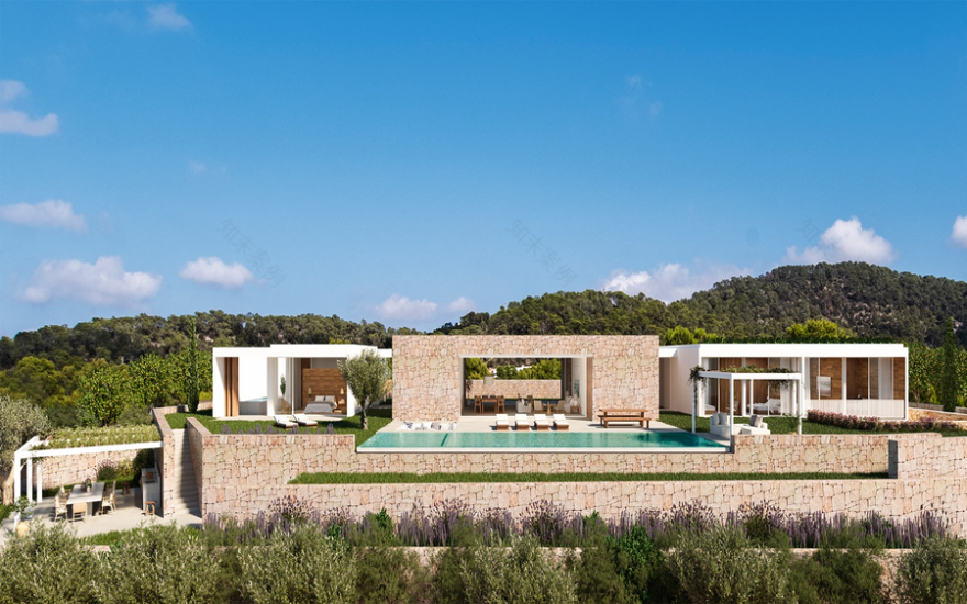 18 位建筑大师的伊维萨岛私人别墅设计,自然融入奢华-188