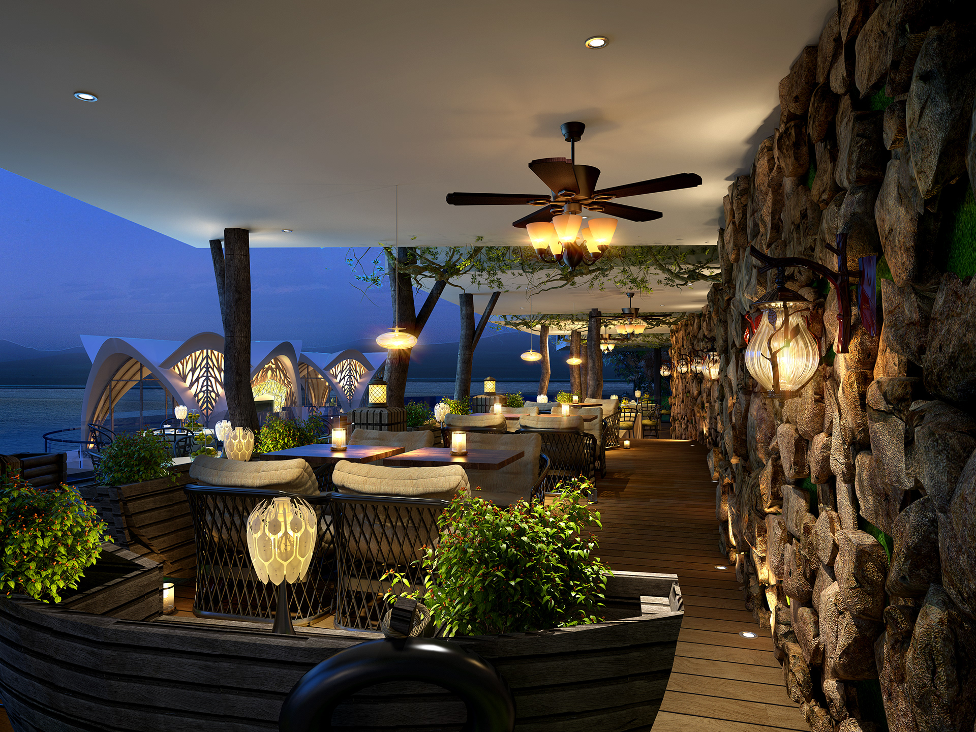 湖边的森林餐厅设计丨中国成都-7