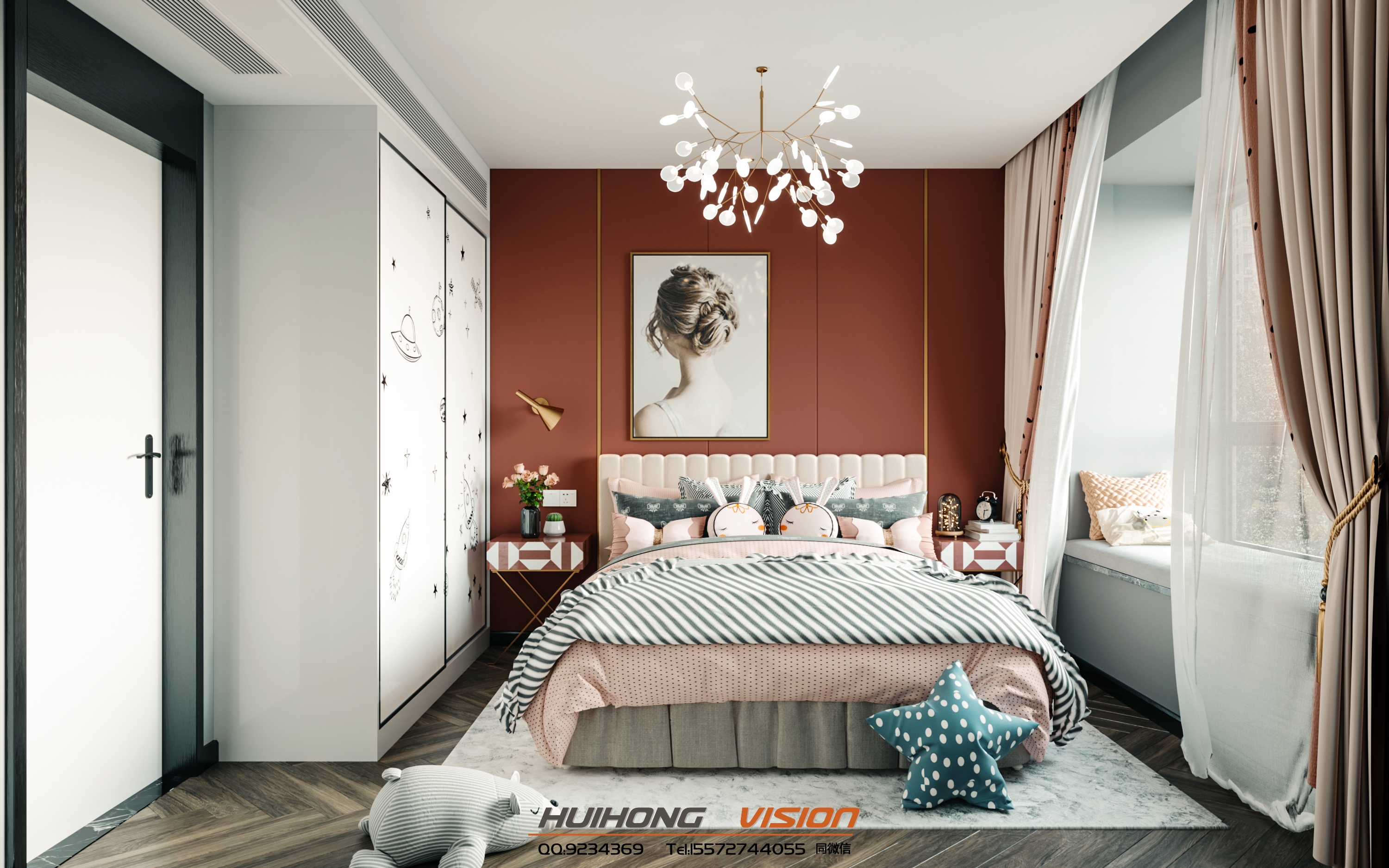 现代客餐厅卧室-8