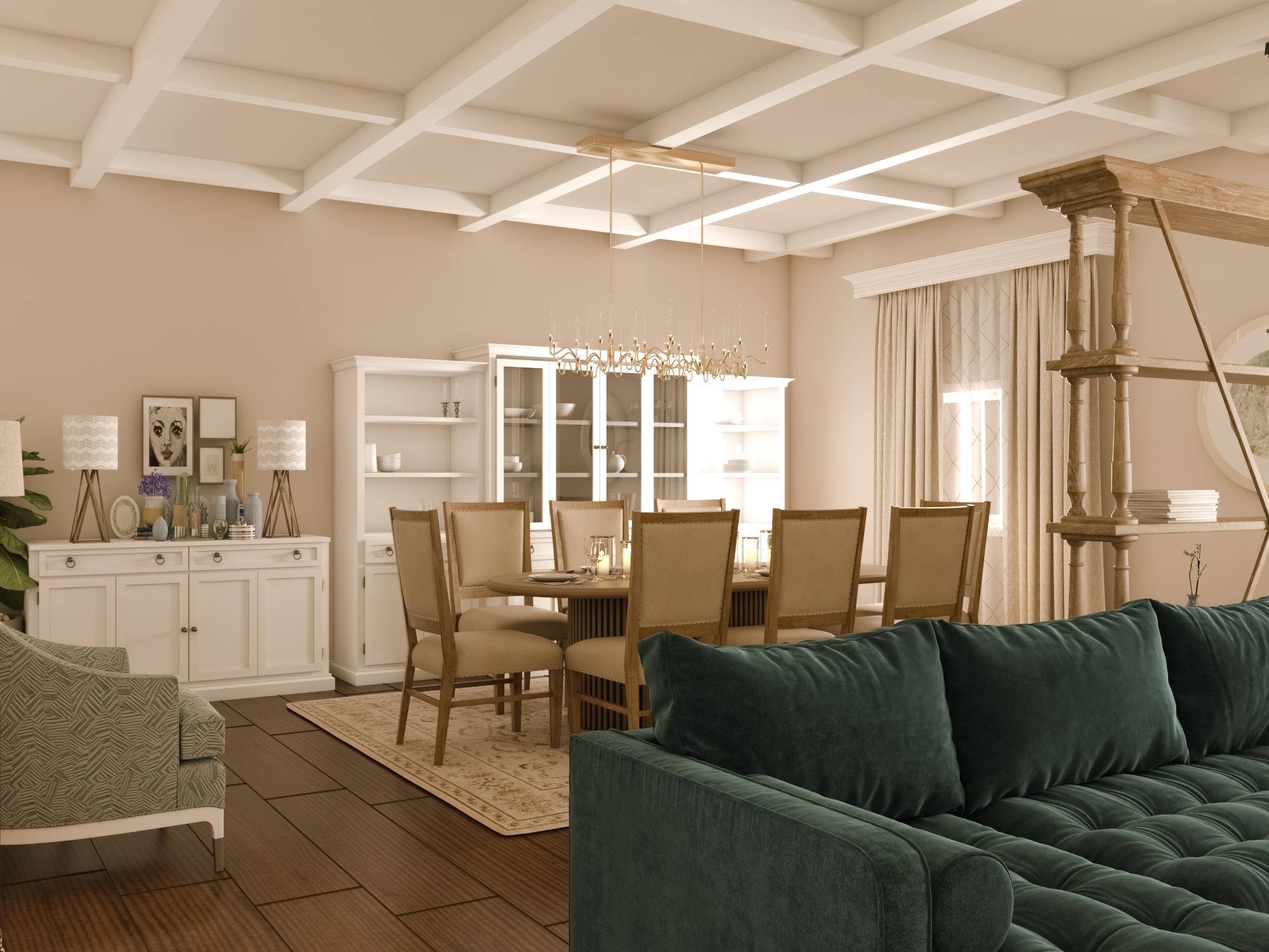 country house inspired living area-1