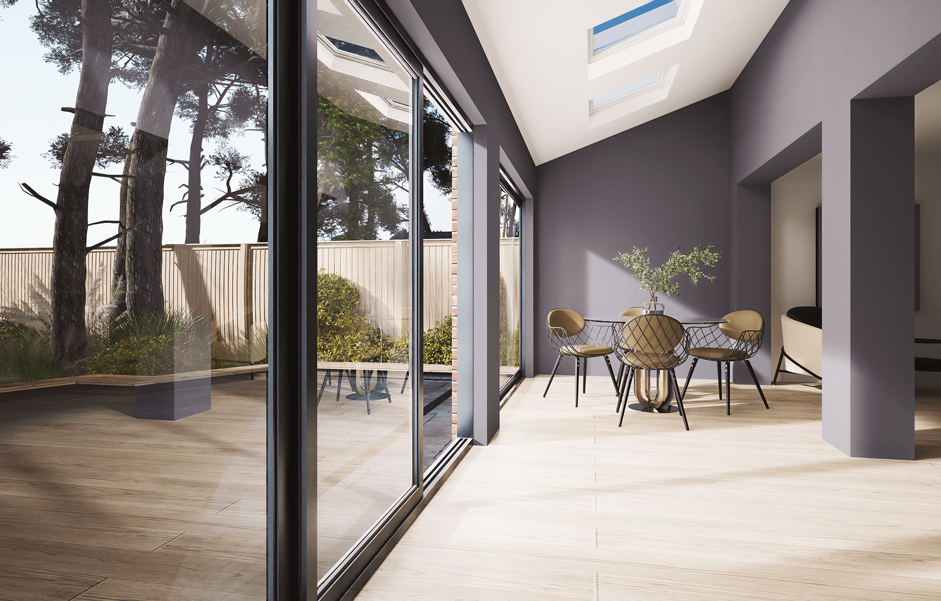 Lean to extension with Velux above-0