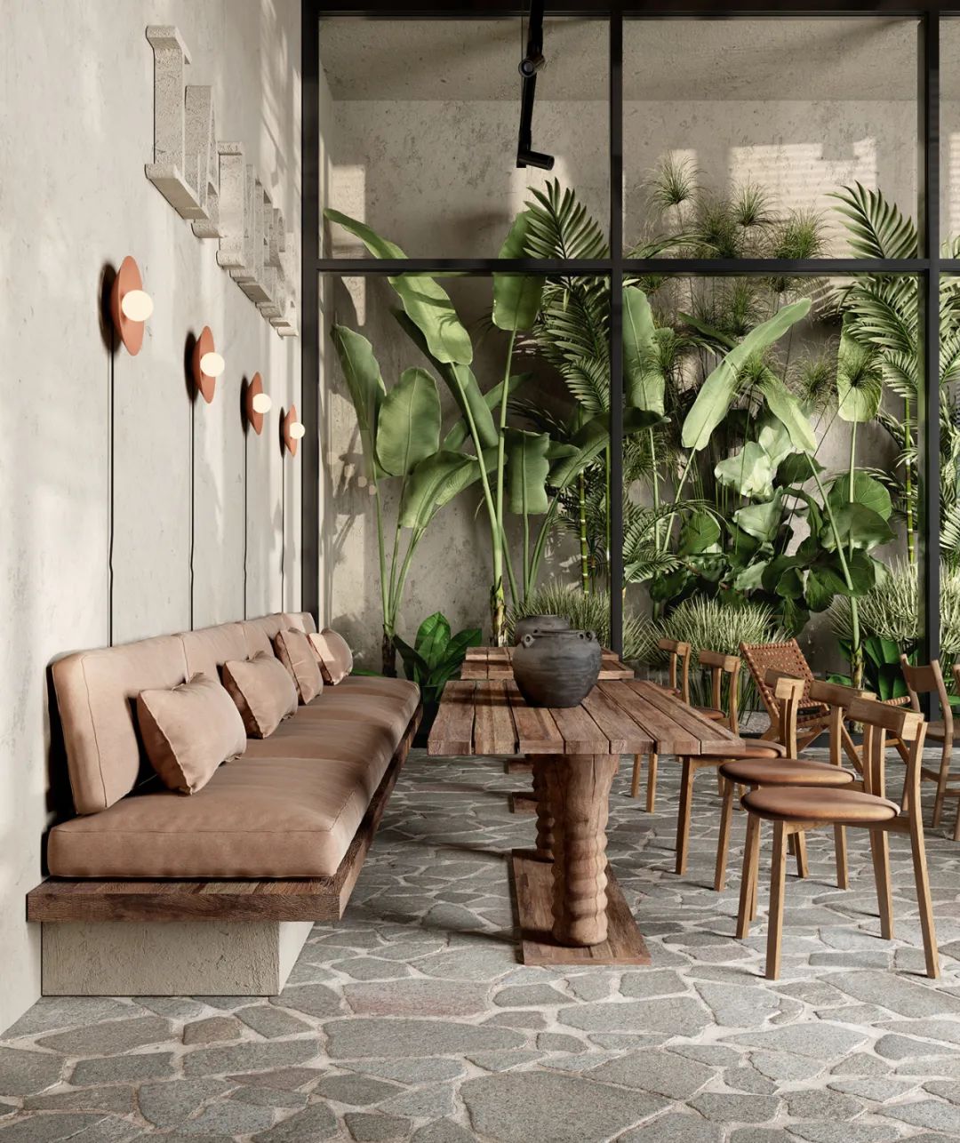 美式侘寂风餐厅设计丨YanaPrydalna-32