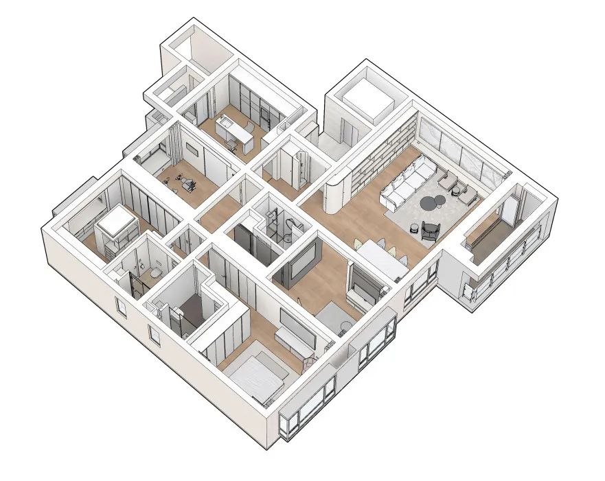 画之宅 · 上海梧桐区大平层艺术空间设计丨中国上海丨方居建筑设计-144