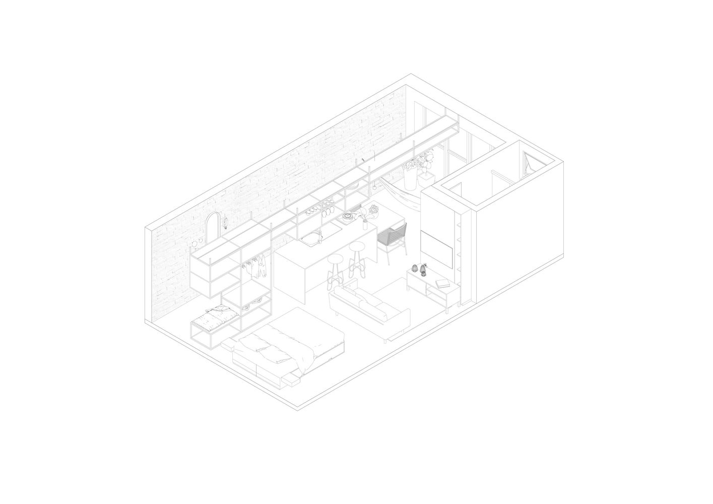 巴西 Tijolinhos 公寓丨Mínimo Arquitetura e Design-17