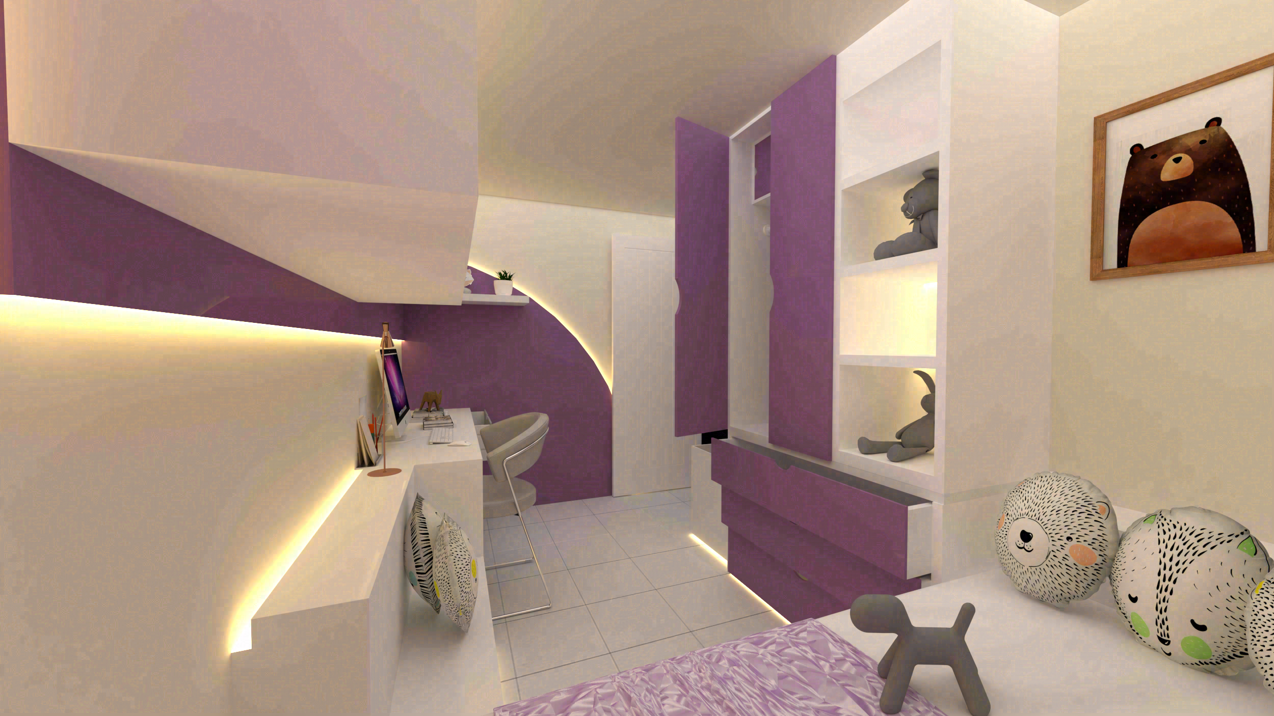 Two proposals for a girl's room.-8