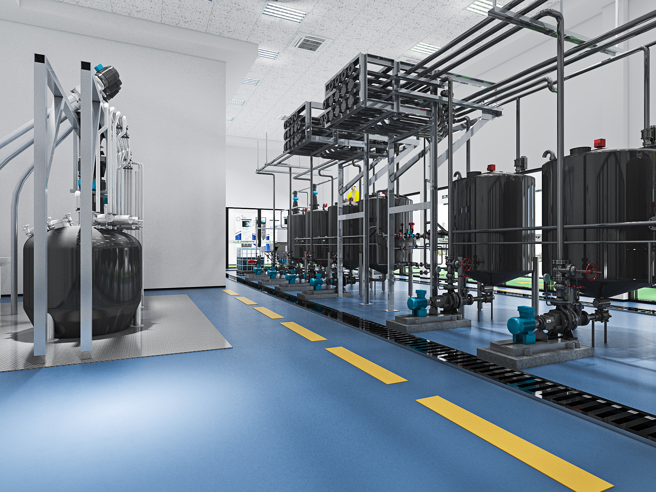 现代简约风工装生产车间设计案例-3