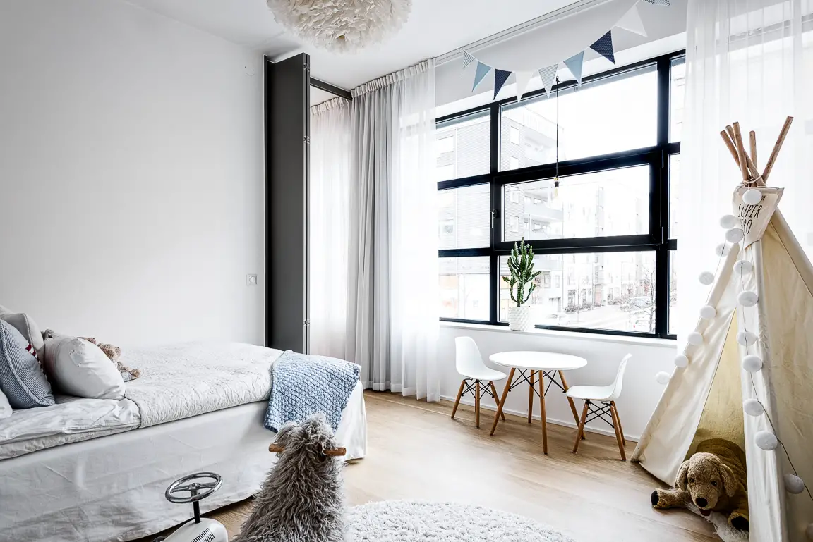 周末美图 | 瑞典灰白色调公寓设计-9