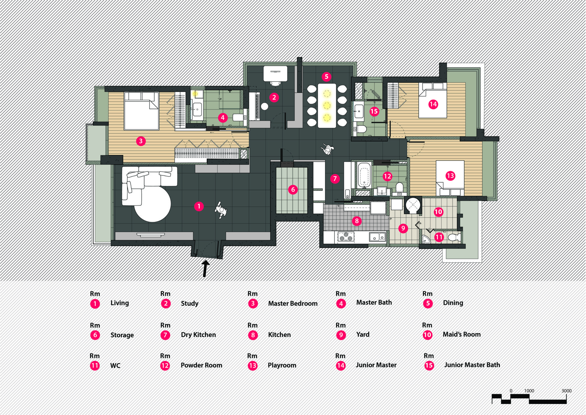 Ombré Patchwork Apartment-6