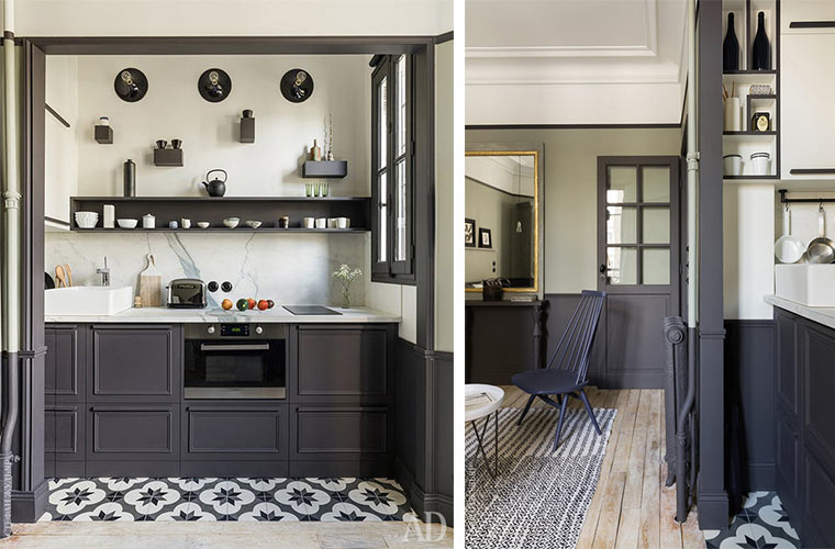 去冰微甜！巴黎16.5㎡抹茶系小宅，拥有厨房及独立卫浴  Marianne Evennou-5