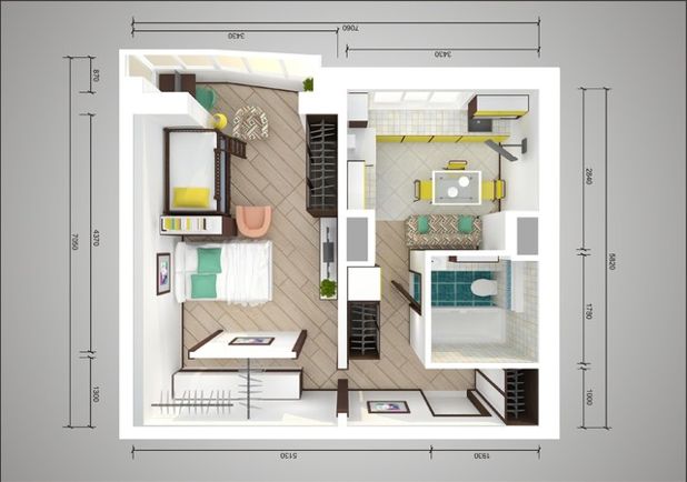 P  44T型房屋一居室公寓改造丨“Cozy Apartment”工作室-24