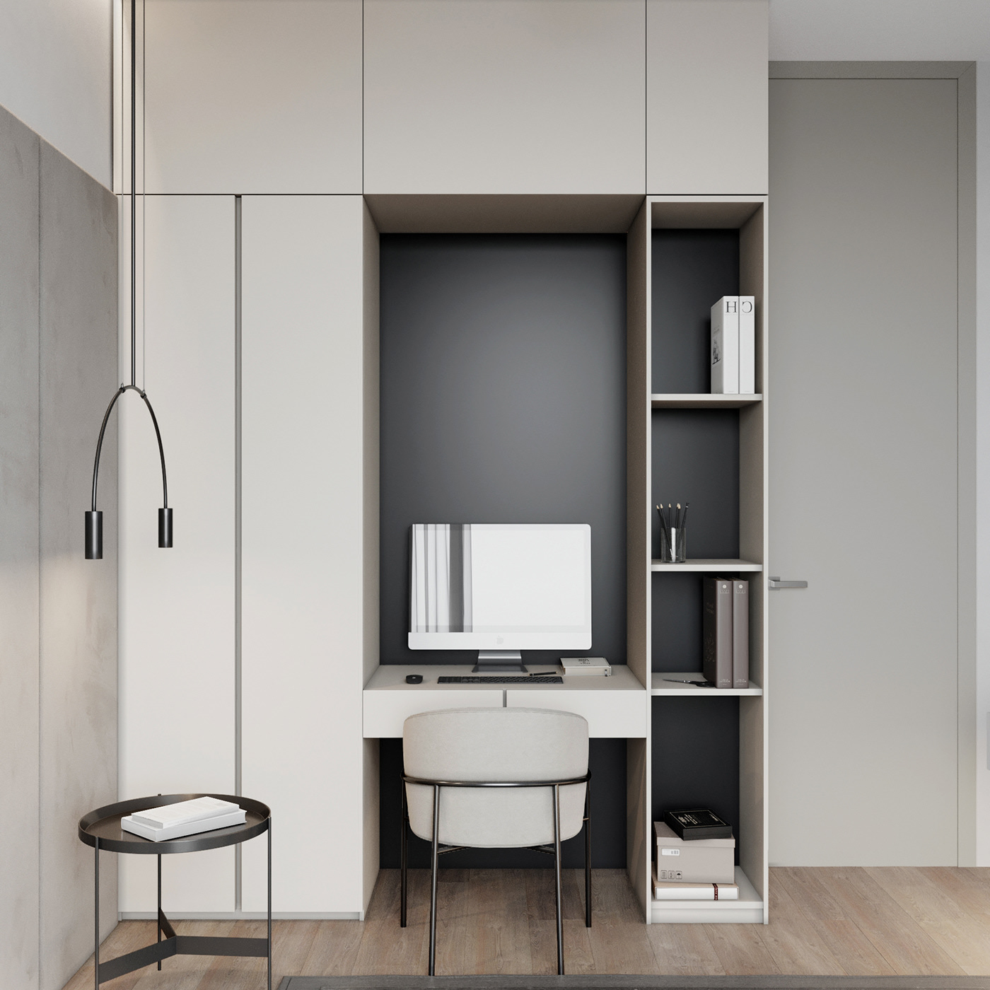 95㎡高级灰色系公寓设计 很舒适！-13