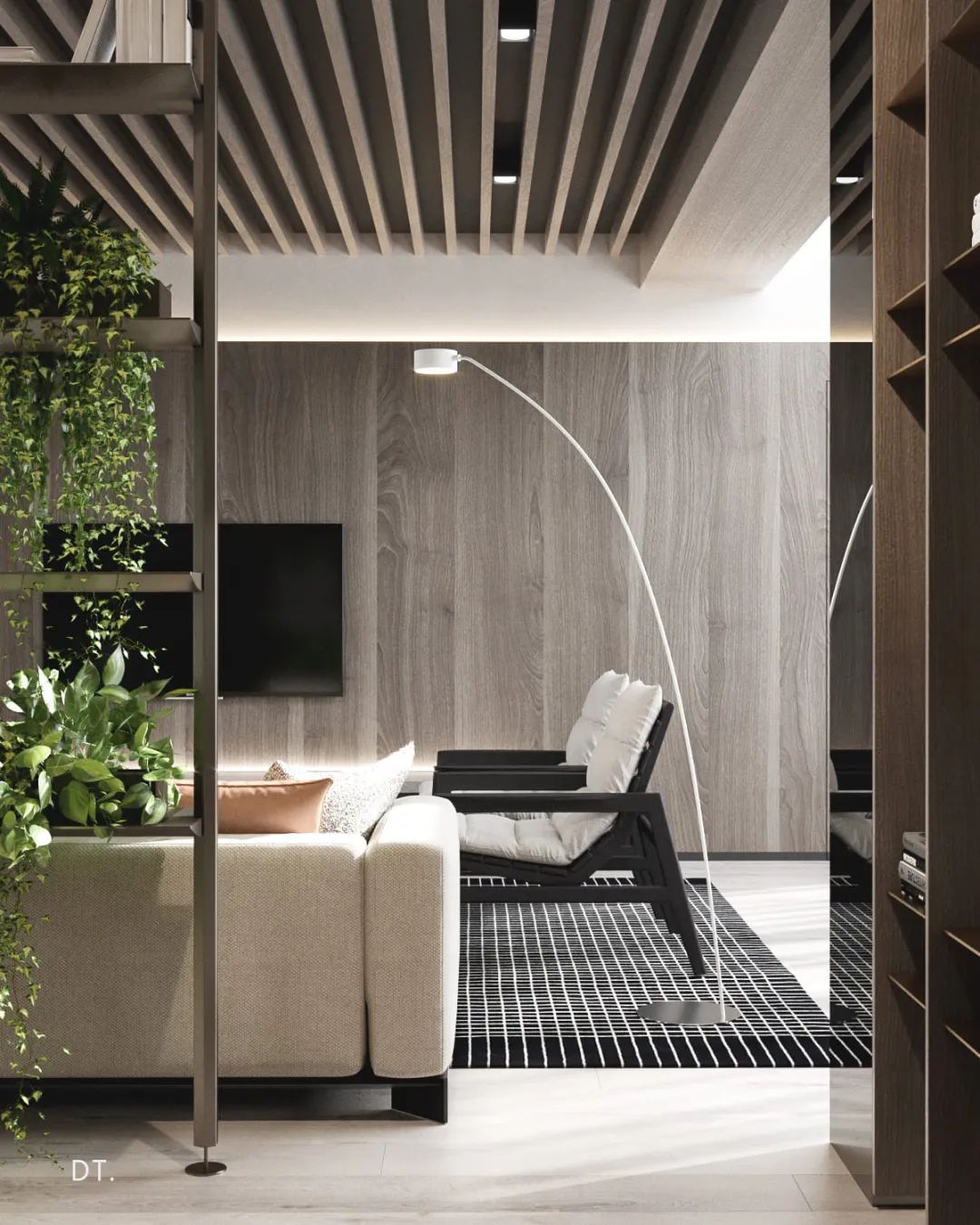 自然主义轻奢住宅，原木与艺术的完美融合-3