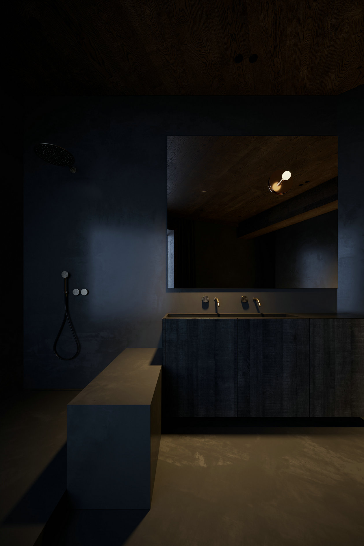 86㎡黑色系住宅设计-10