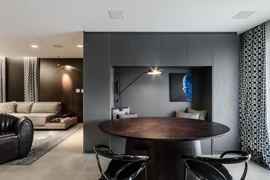 巴西 77 平米公寓 | 现代风格与木质元素的完美结合-3