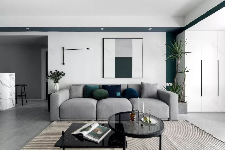 85㎡水电云立方套三双卫,绿色艺术空间的焕新设计-57